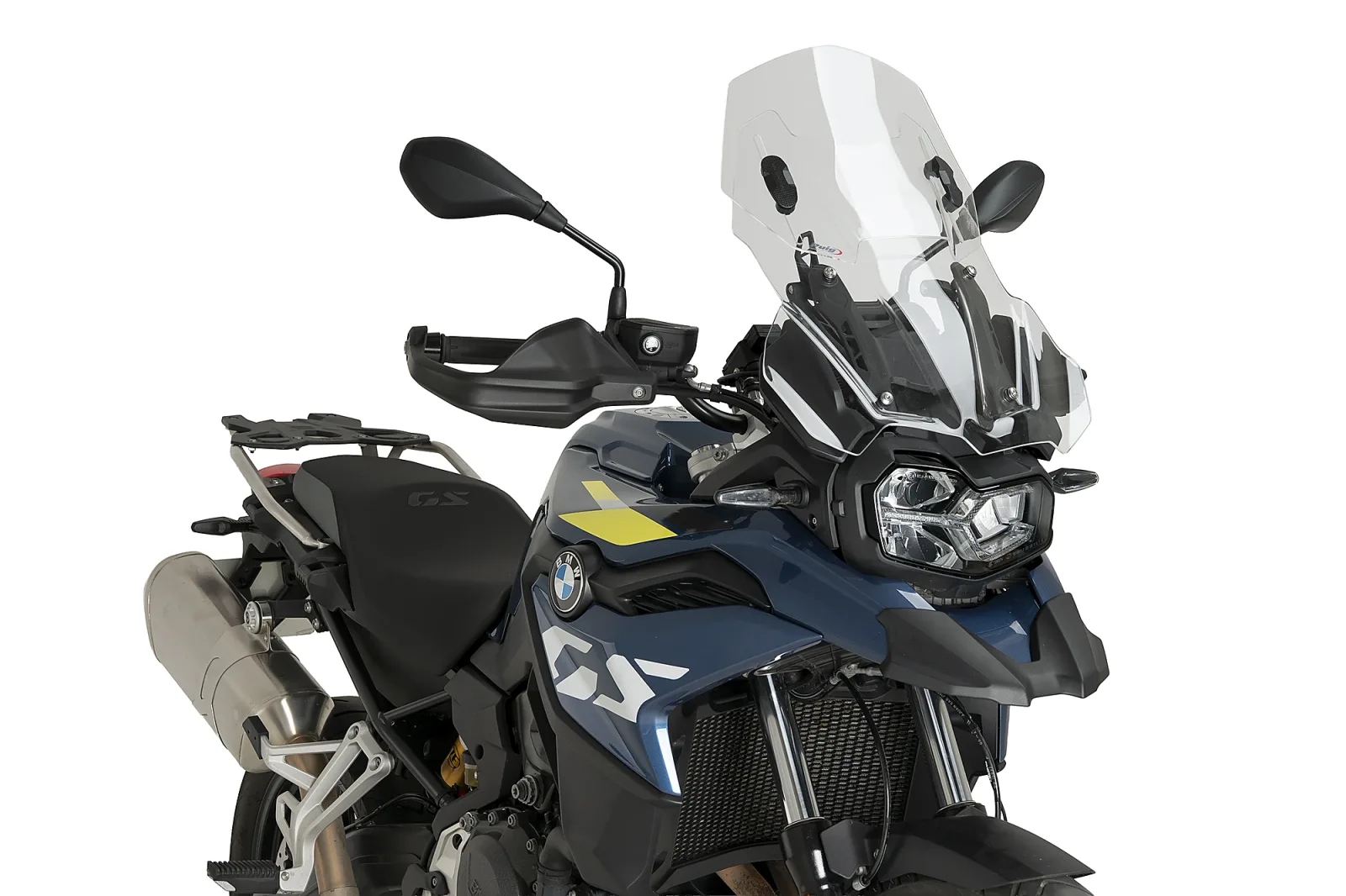 Puig Слюда Touring / Racing регулируема за BMW F 750 GS (2018–2024), F 850 GS (2018–2023), F 850 GS Adventure (2019–2023), F 800 GS (2026) – Прозрачна