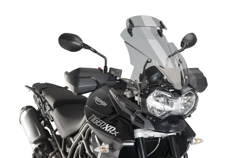 Puig Слюда Touring с втора слюда за Triumph Tiger 800 XC (2011–2017), Tiger 800 XR (2015–2017), Tiger 800 XRx (2015–2017) – Опушена