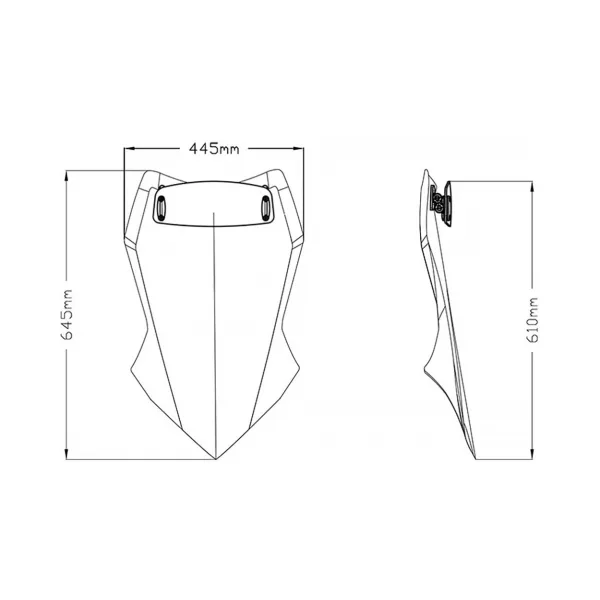 Puig Слюда Touring с втора слюда за Yamaha Tracer 9 (2021–2024), Tracer 9 GT (2021–2024), Tracer 900 (2018–2022, 2024–2026) – Опушена