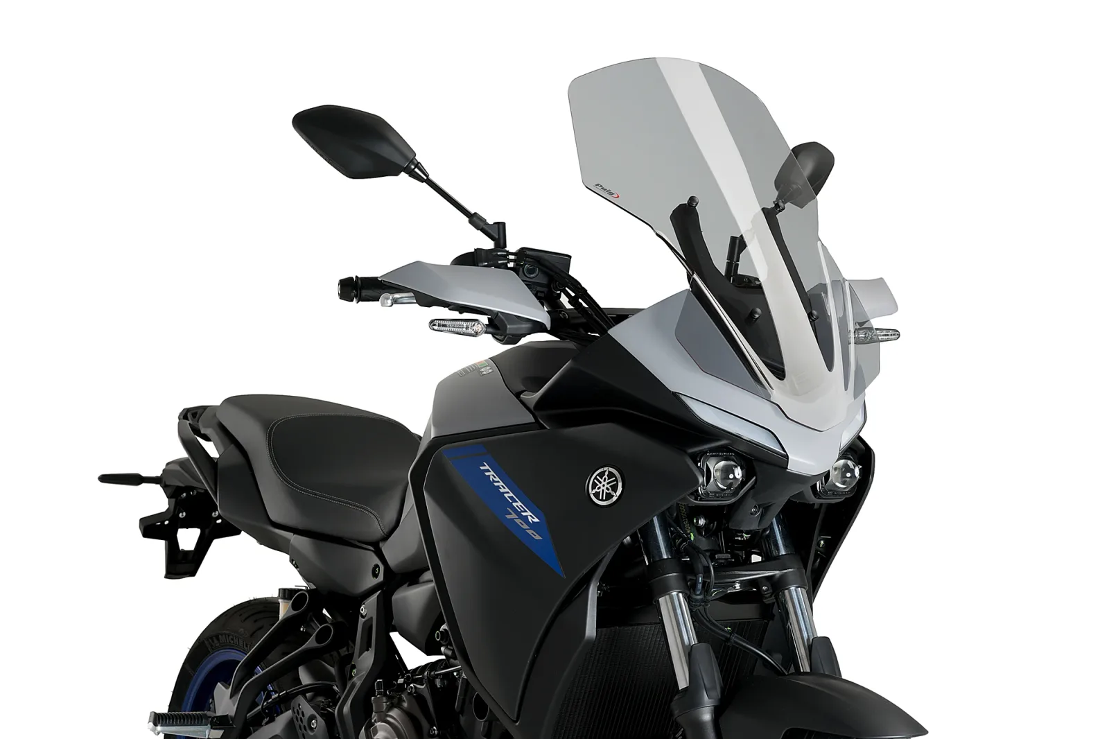 Puig Слюда Touring за Yamaha Tracer 7 (2021–2024), Tracer 7 GT (2021–2024), Tracer 700 (2020–2022, 2024–2026) – Опушена