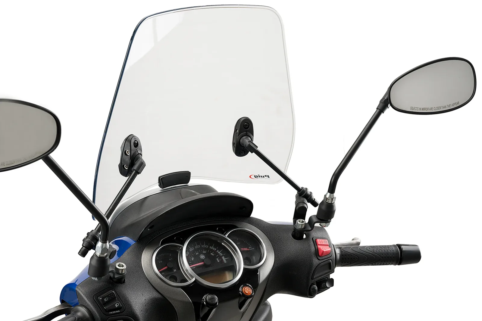 Puig Слюда Trafic за Piaggio Beverly 300 (2011–2021) – Опушена