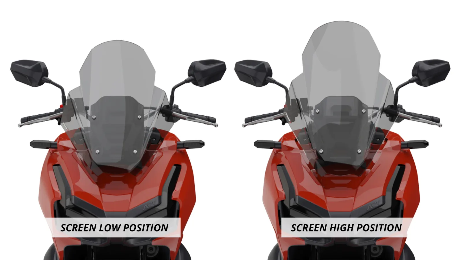 Puig Слюда V-Tech Line Touring за Honda ADV 150 (2023), ADV 160 (2023–2026) – Опушена