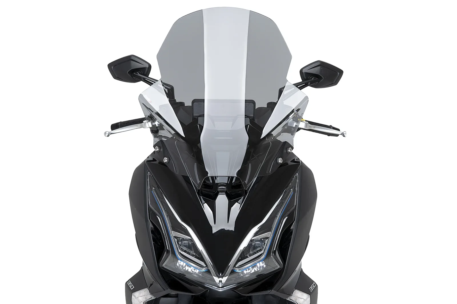 Puig Слюда V-Tech Line Touring за Kymco Super Dink 125 GT (2025–2026), Super Dink 350 GT (2025–2026) – Опушена
