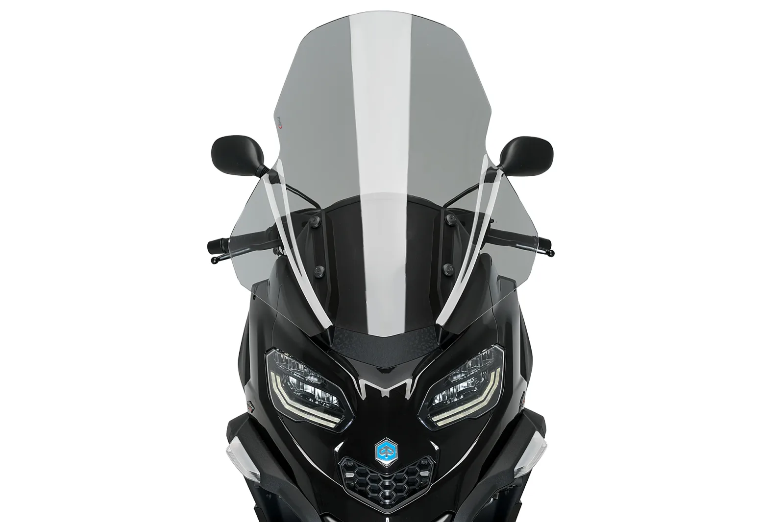 Puig Слюда V-Tech Line Touring за Piaggio MP3 400 (2022–2026), MP3 530 (2022–2026) – Опушена