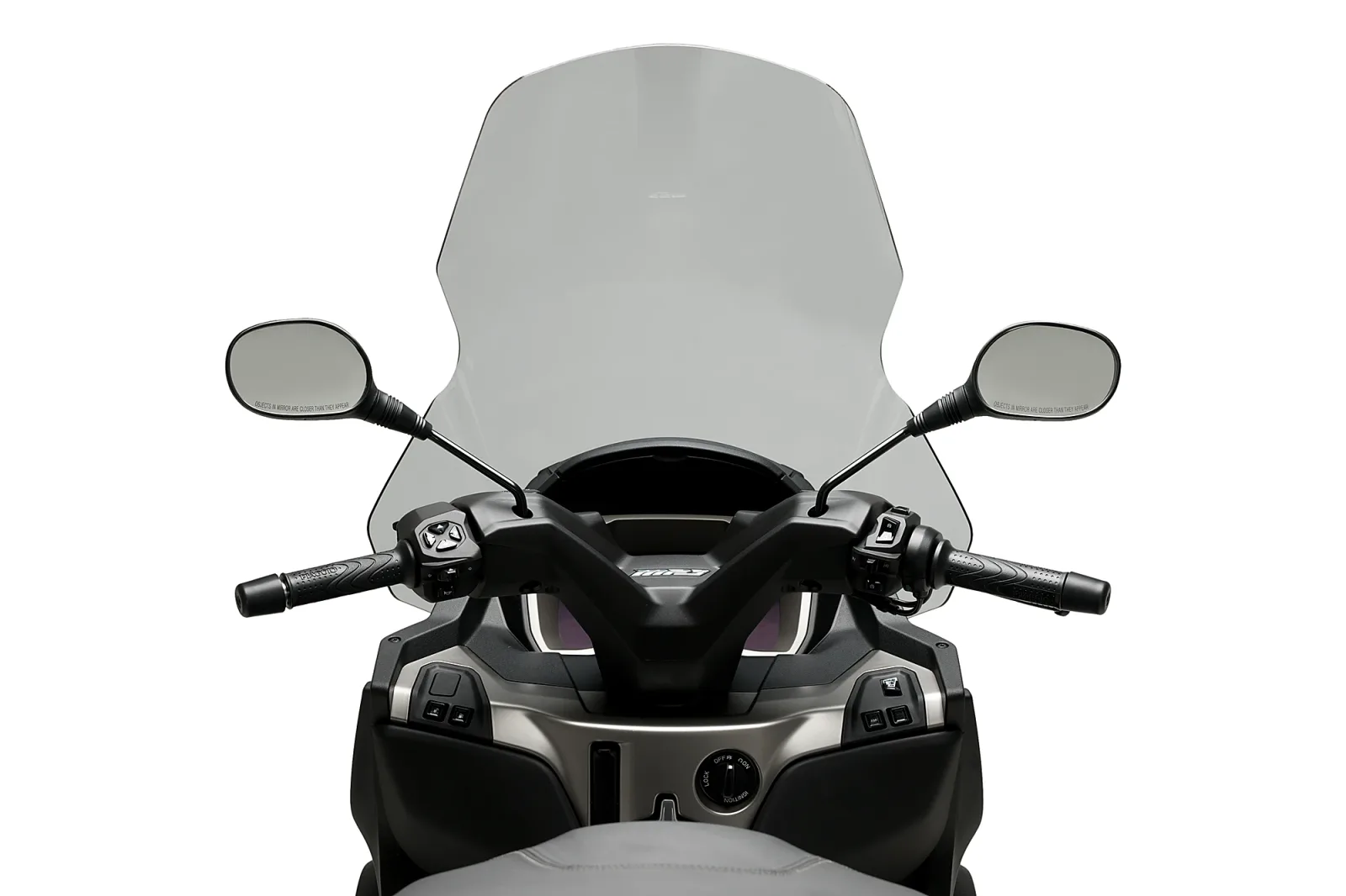 Puig Слюда V-Tech Line Touring за Piaggio MP3 400 (2022–2026), MP3 530 (2022–2026) – Опушена