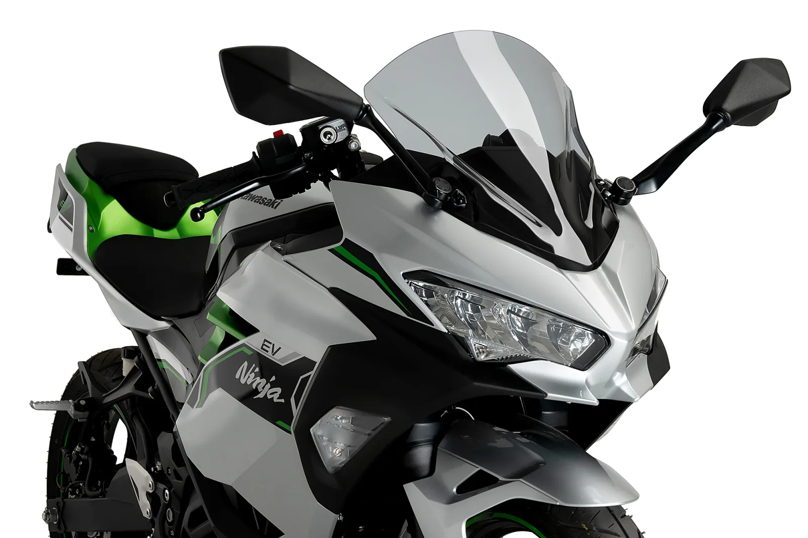 Puig Слюда Z-Racing за Kawasaki Ninja 400 (2018–2020, 2023–2024), Ninja e-1 (2024–2026) – Опушена