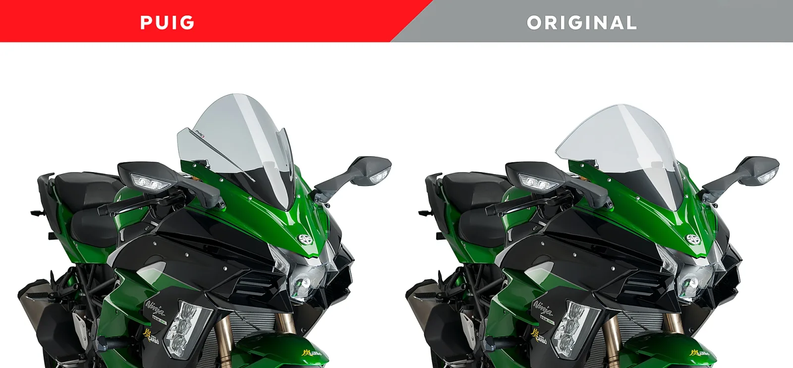 Puig Слюда Z-Racing за Kawasaki Ninja H2 SX (2018–2022) – Опушена