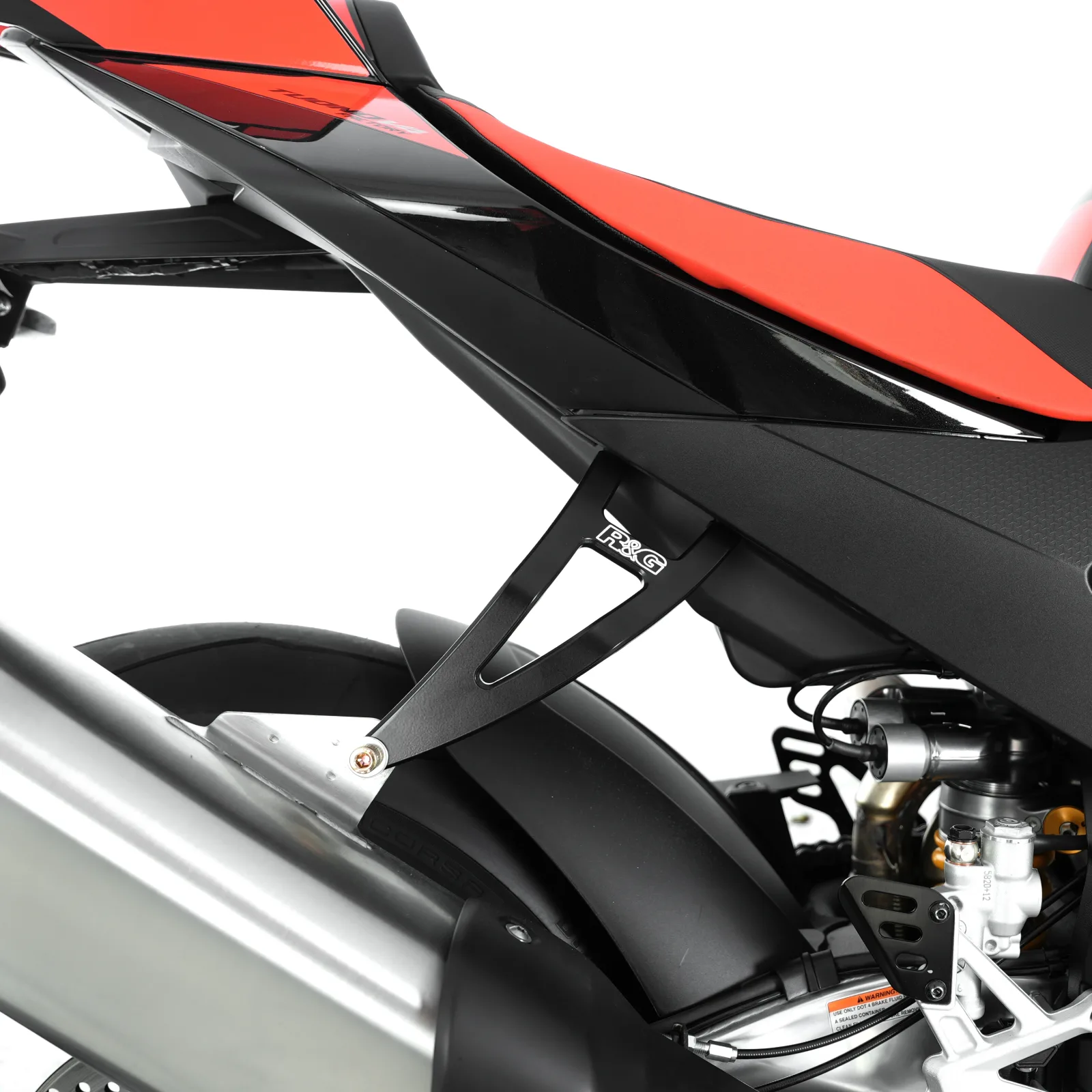 R&G Държач за ауспух за Aprilia RSV4 1100 Factory (2019–2024), Tuono V4 1100 RR (2021–2023) и др. (EH0091BKA)