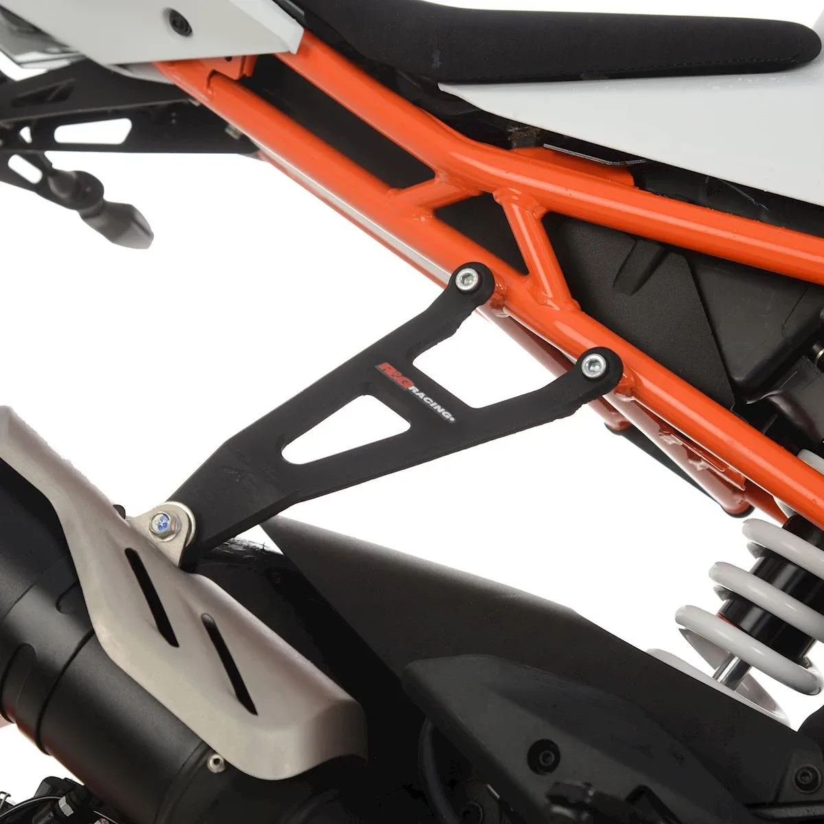 R&G Държач за ауспух за KTM RC 390 (2022+), RC 200 (2022), RC 125 (2022+) (EH0116BK)