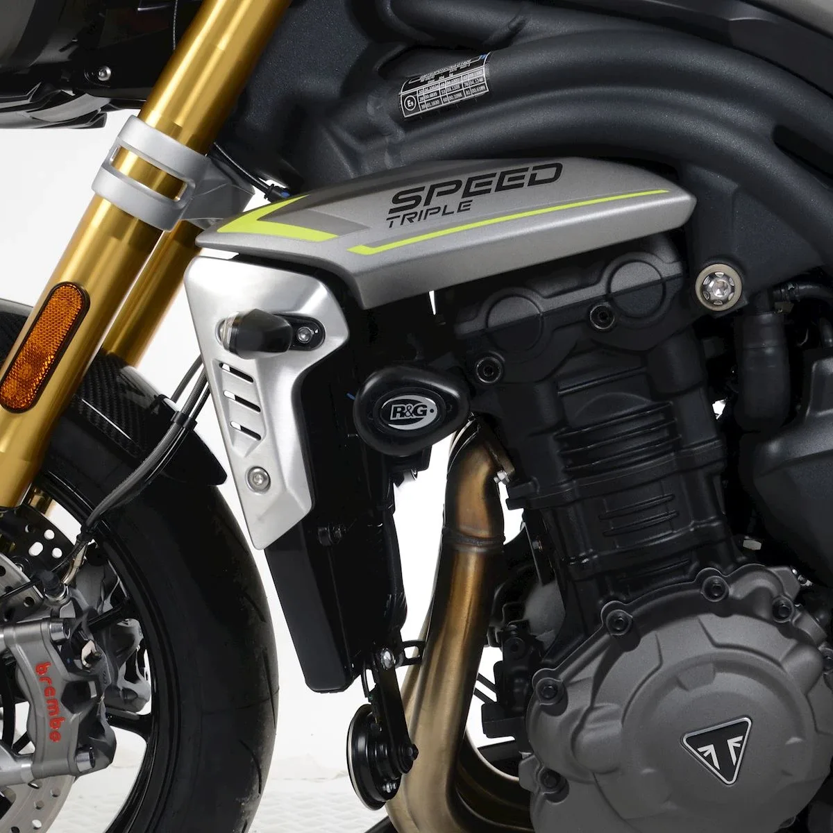 R&G Краш тапи Aero за Triumph Speed Triple 1200 RS (2021+), Speed Triple 1200 RR (2022+) и др.