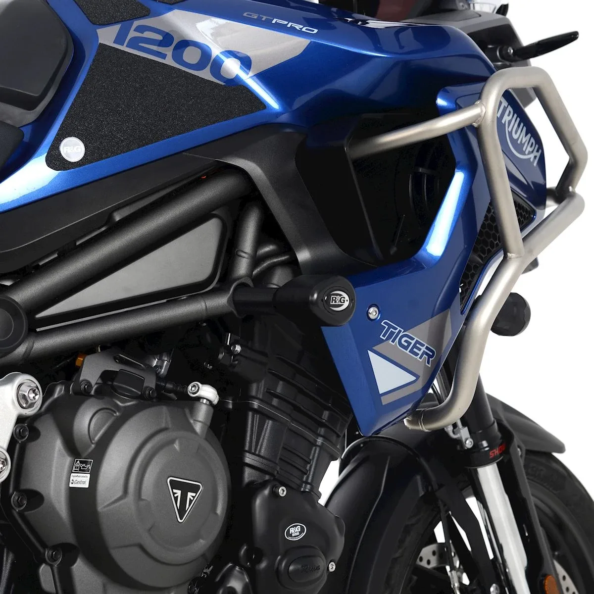 R&G Краш тапи Aero за Triumph Tiger 1200 GT (2022+), Tiger 1200 Rally Pro (2022–2024)