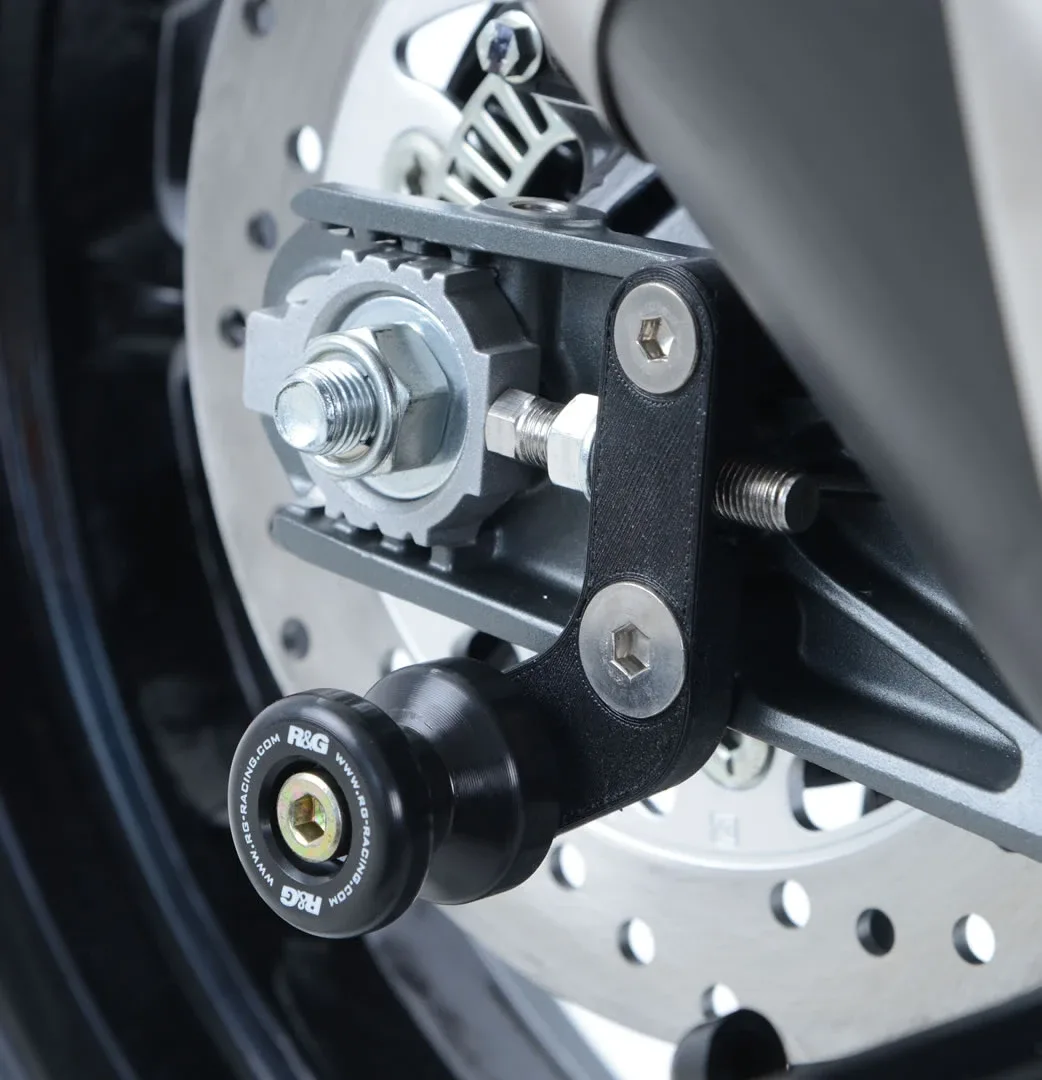 R&G Комплект ролки/адаптори за задна стойка (изнесени) за KTM 125 Duke (2017–2023), RC 390 (2017–2021), 200 Duke (2017–2022), RC 125 (2017–2021)