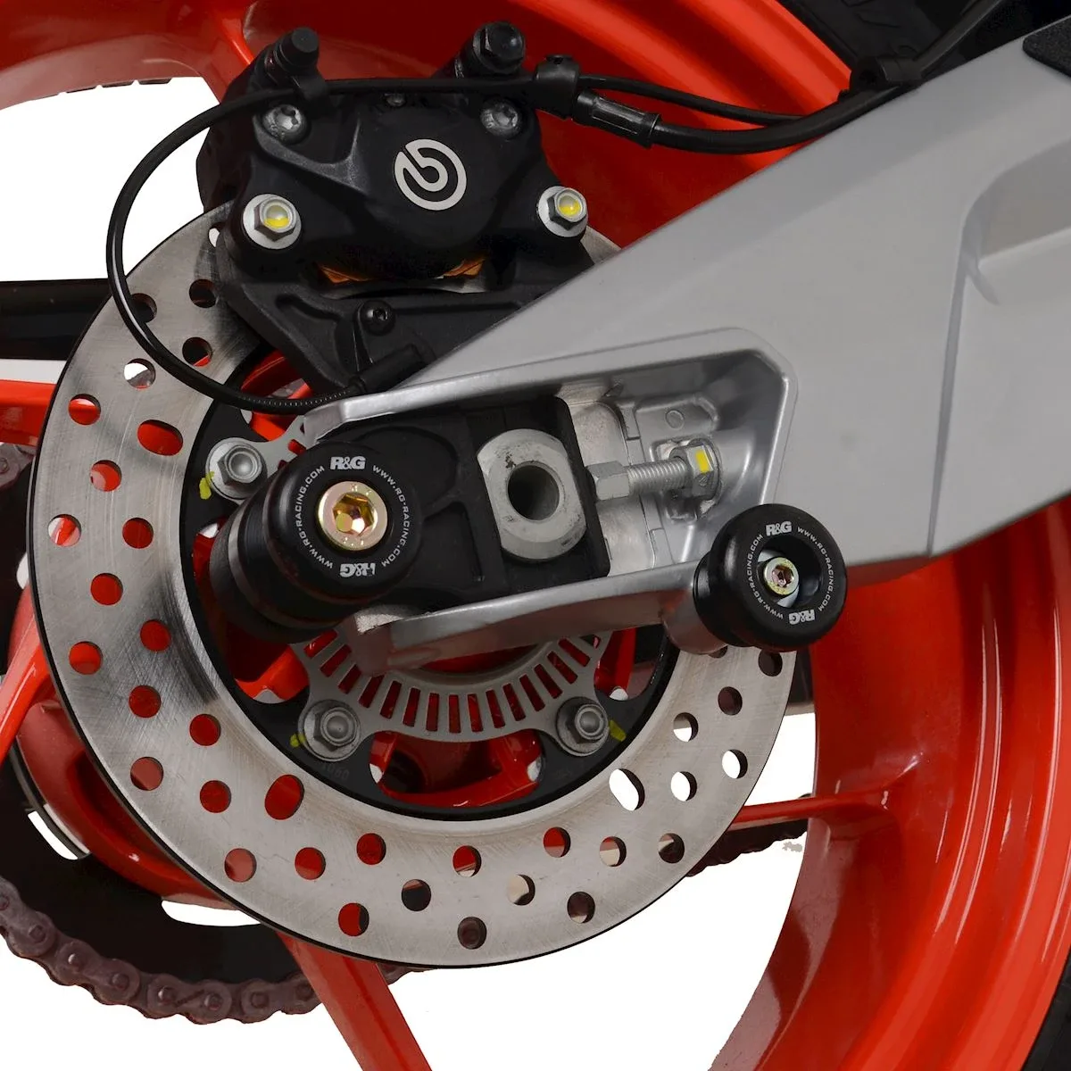 R&G Комплект ролки/адаптори за задна стойка за Aprilia RS 660 (2021+), Tuono 660 (2021+), Tuareg 660 (2022+), RS 660 Factory (2022+) и др.