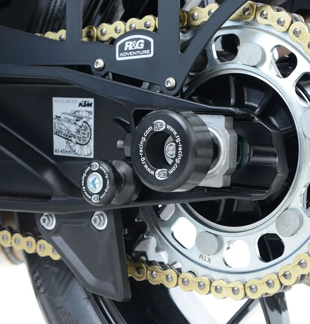 R&G Комплект ролки/адаптори за задна стойка за KTM 1290 Super Adventure (2015–2020), 1050 Adventure (2015–2018), 890 SMT (2023–2024)