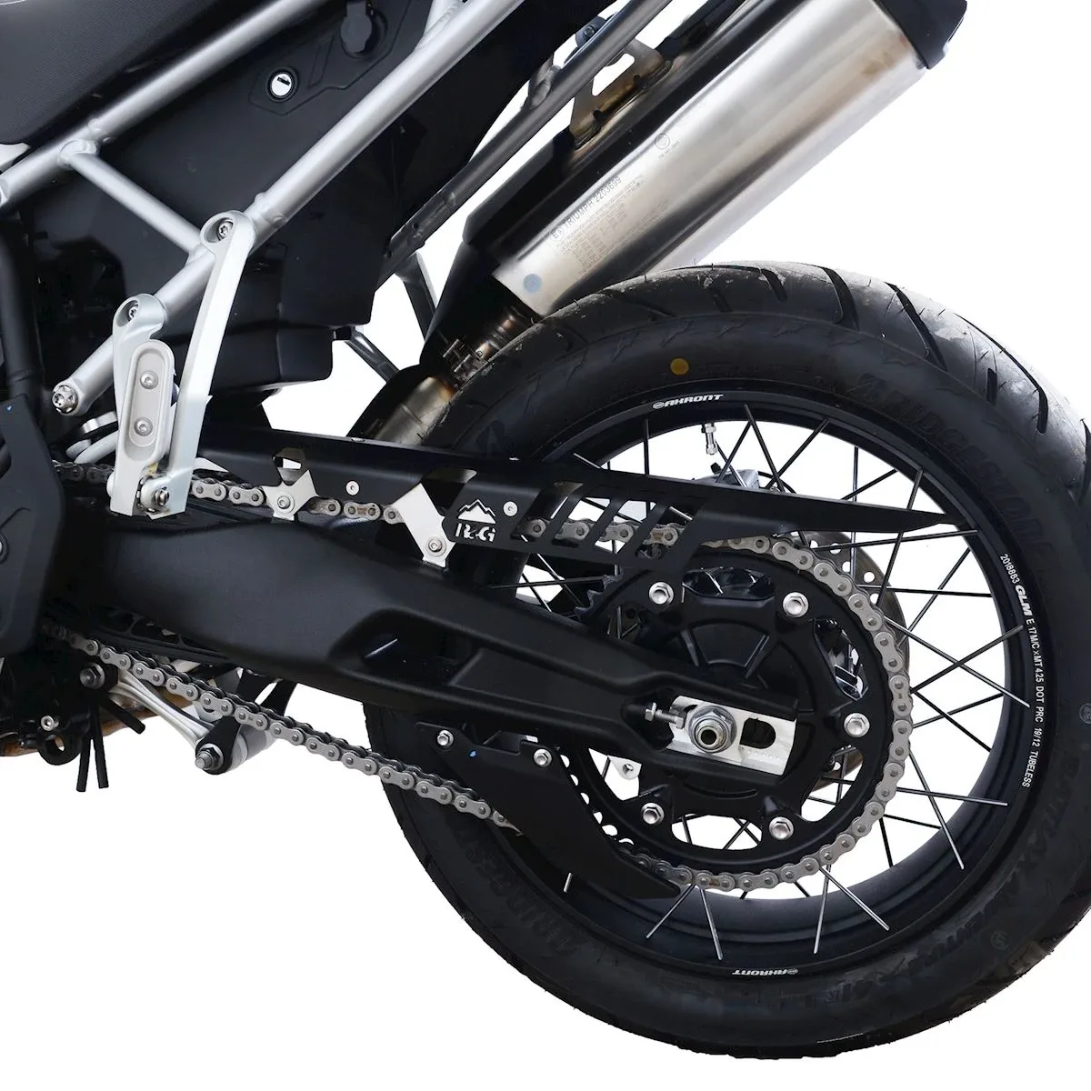 R&G Предпазител за верига за Triumph Tiger 900 GT (2020, 2024+), Tiger 900 Rally (2020+), Tiger 850 Sport (2021+)