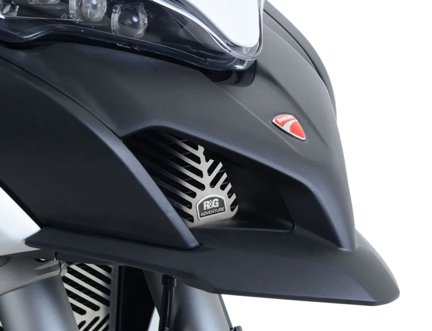 R&G Предпазна решетка за маслен радиатор от неръждаема стомана за Ducati Multistrada 1200 (2010–2015), Multistrada 1200 S Touring (2013–2015) и др.