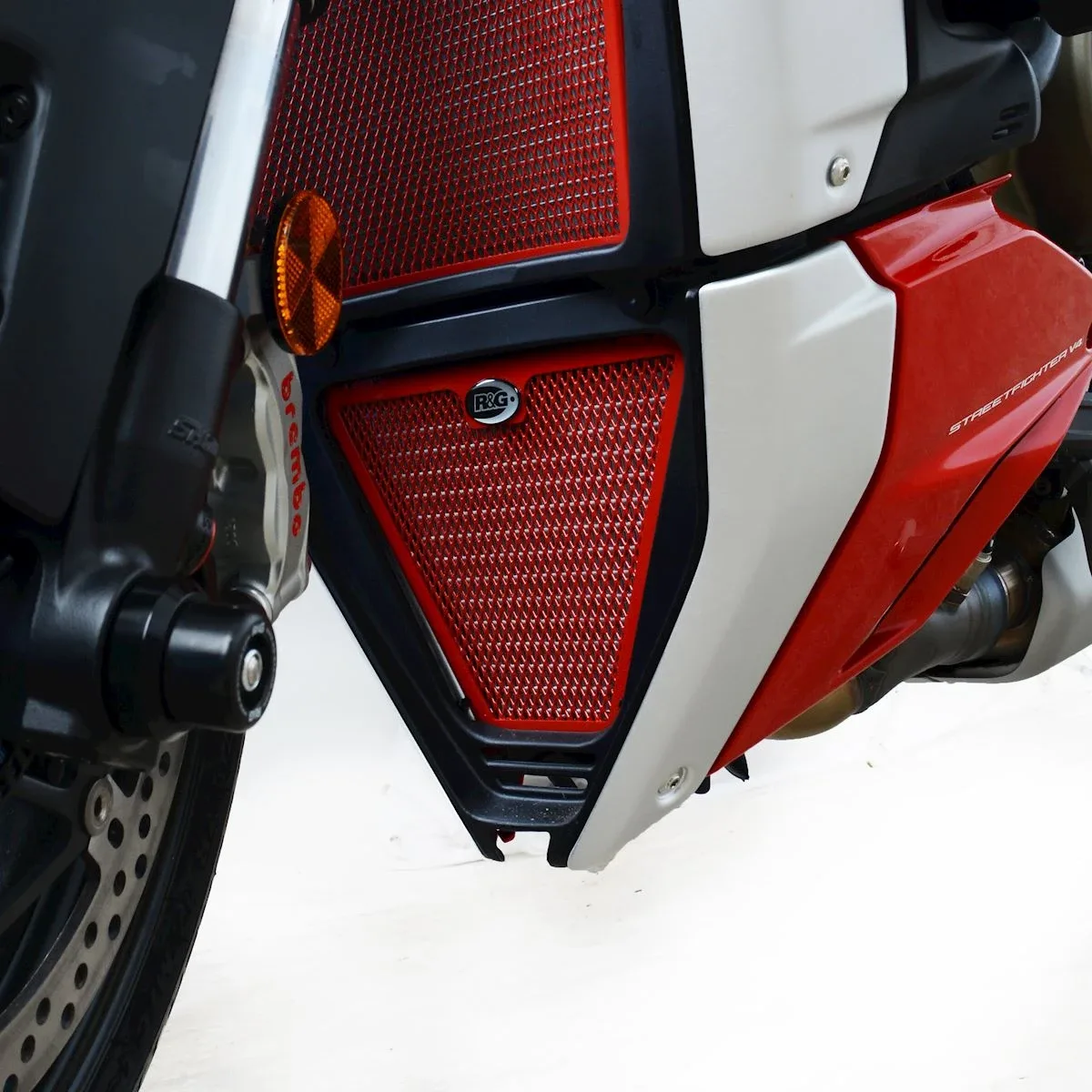 R&G Предпазна решетка за маслен радиатор за Ducati Panigale V4 (2018–2024), Panigale V4 S (2018–2024), Panigale V4 R (2019–2020) и др.