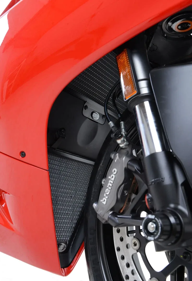 R&G Предпазна решетка за радиатор (2 части) за Ducati Panigale 1199 (2012–2015), Panigale 899 (2013–2015), Panigale 1299 (2015–2017) и др.