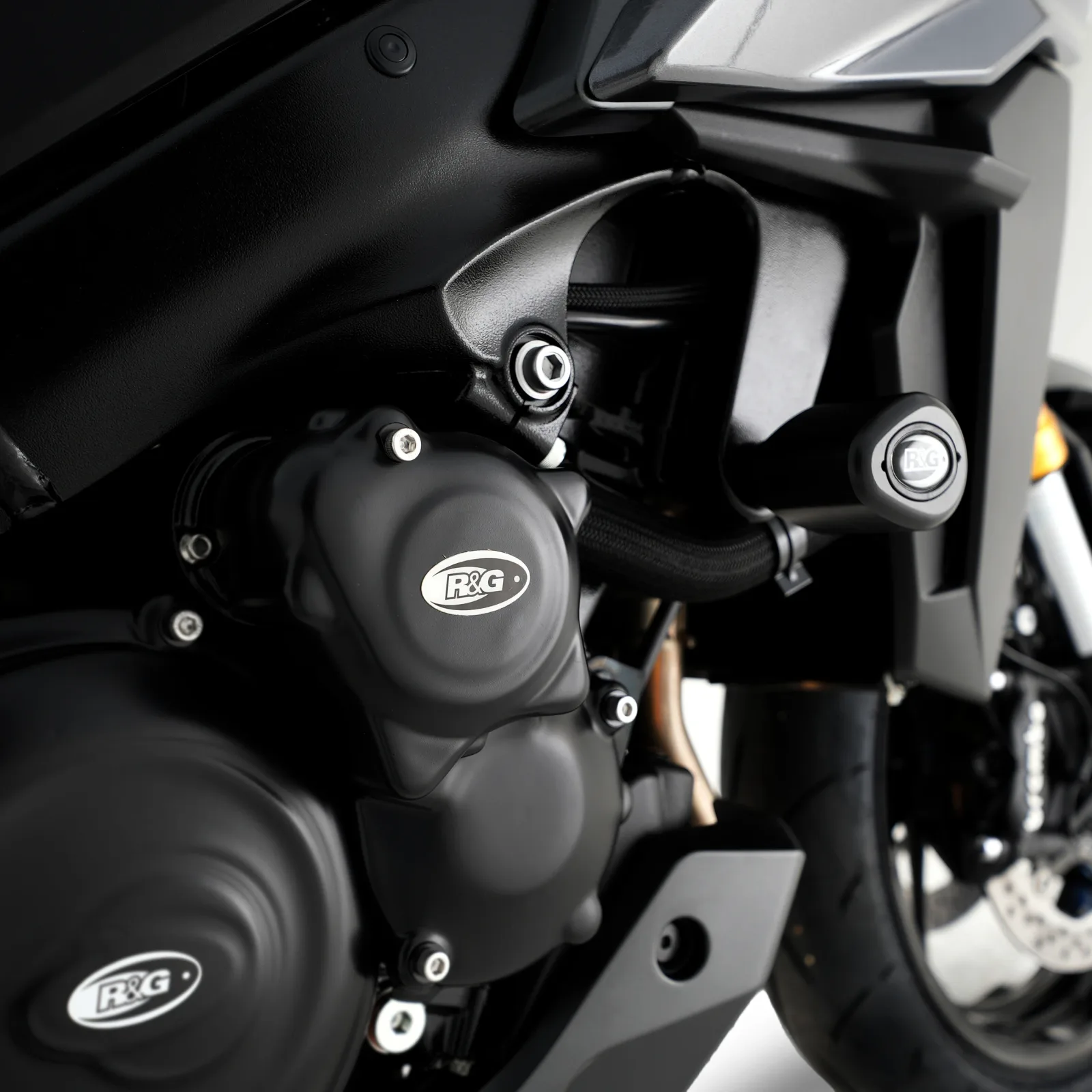 R&G Протектор за двигател (дясна страна) (капак на стартера) за Suzuki GSX-S 1000 (2015+), GSX-S 1000F (2015–2020), GSX-S 1000 Katana (2019+) и др.