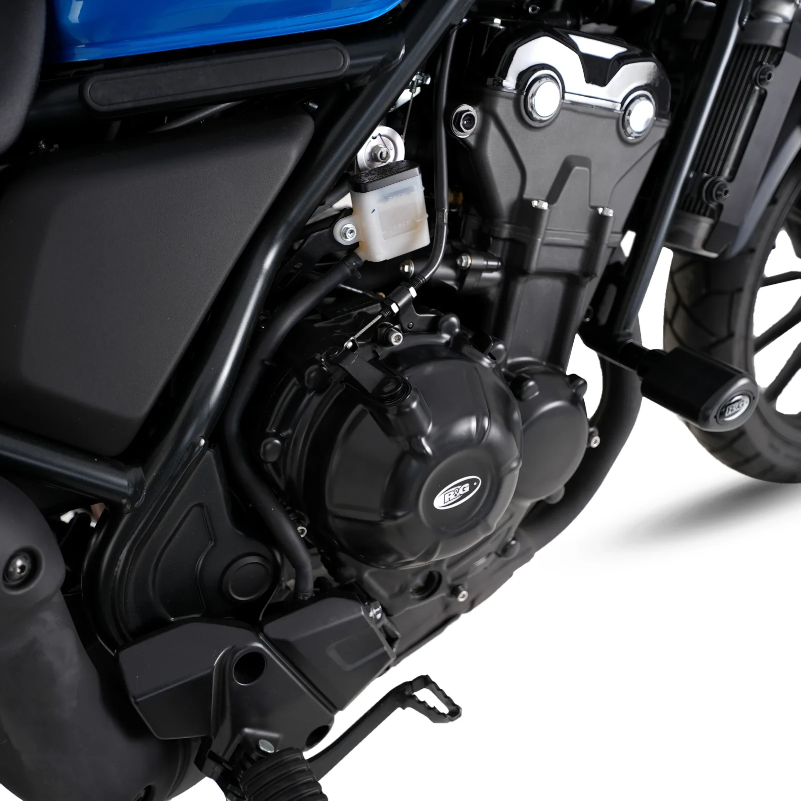 R&G Протектор за двигател (капак на съединителя) за Honda CBR 500R (2019+), CB 500F (2019–2023), CB 500X (2019–2021), CL 500 (2023–2024) и др. (ECC0284BK)