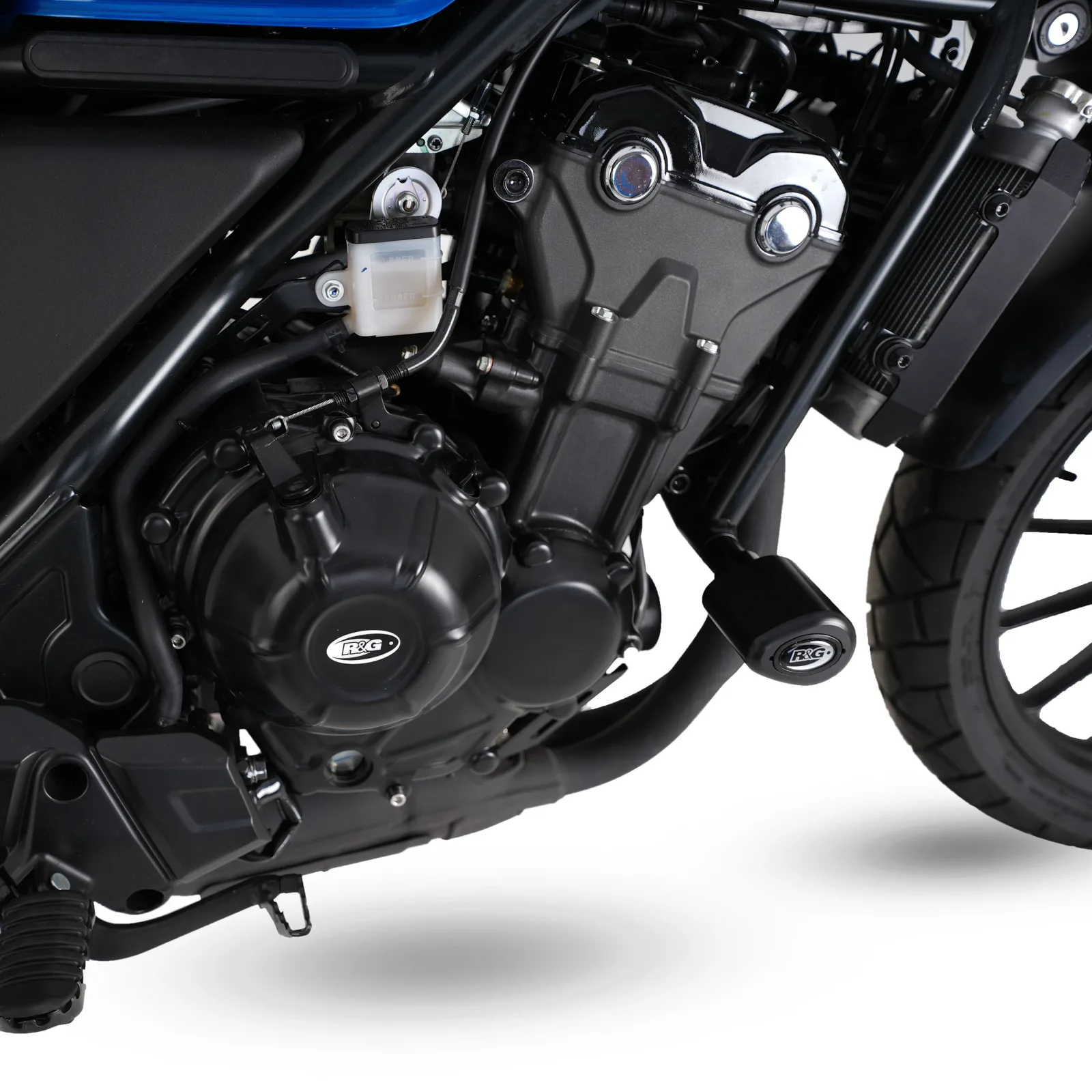 R&G Протектор за двигател (капак на съединителя) за Honda CBR 500R (2019+), CB 500F (2019–2023), CB 500X (2019–2021), CL 500 (2023–2024) и др. (ECC0284BK)