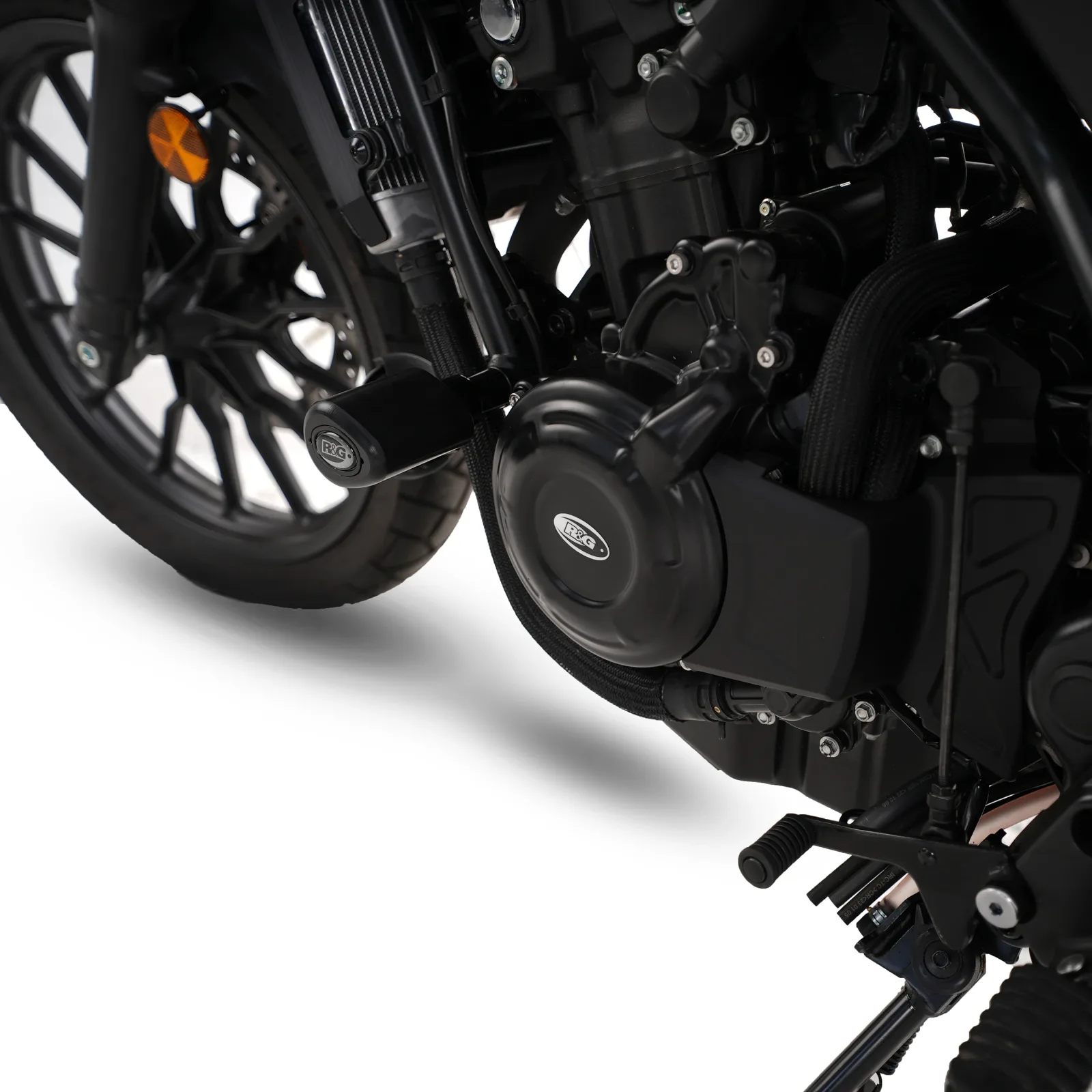 R&G Протектор за двигател (капак на съединителя) за Honda CBR 500R (2019+), CB 500F (2019–2023), CB 500X (2019–2021), CL 500 (2023–2024) и др. (ECC0284BK)
