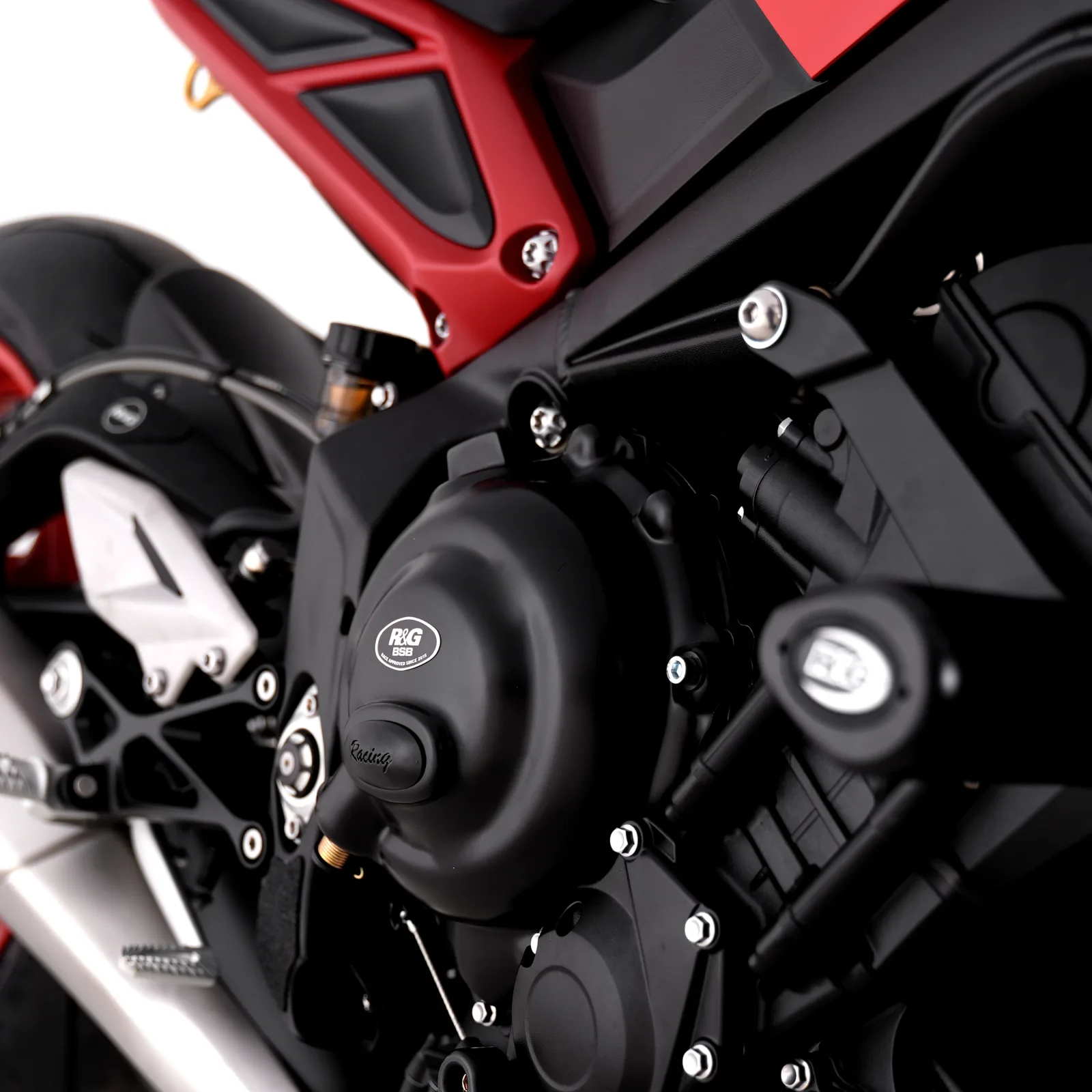 R&G Протектор за двигател Race (дясна страна) за Triumph Street Triple 675 (2012–2016), Daytona 675 (2012–2016) и др.