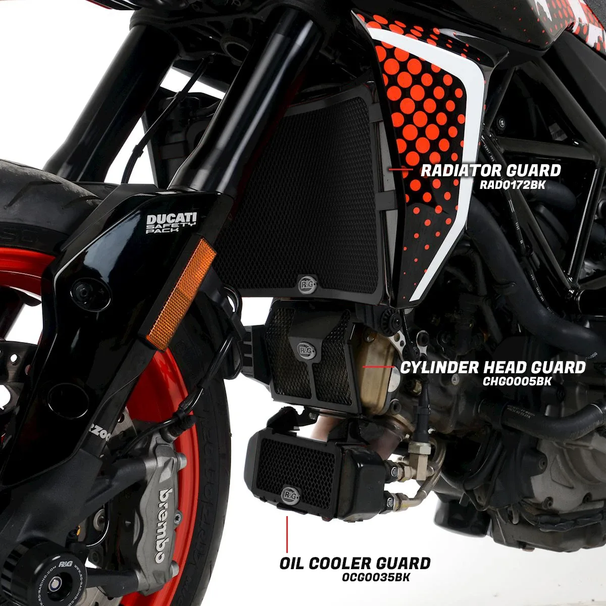 R&G Протектор за предна цилиндрова глава за Ducati Hypermotard 950 (2019–2025)