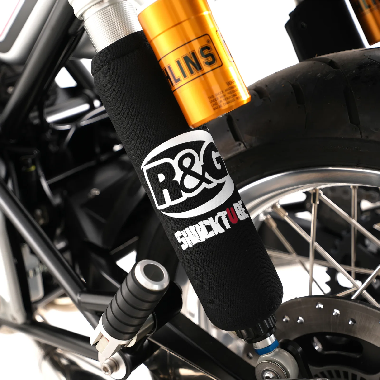 R&G Протектори за амортисьори Shocktube (чифт) за Honda CB 1300, Yamaha XJR 1300 (до 2014), Rieju Marathon 125, Honda CB 1100 (2013–2018) и др.