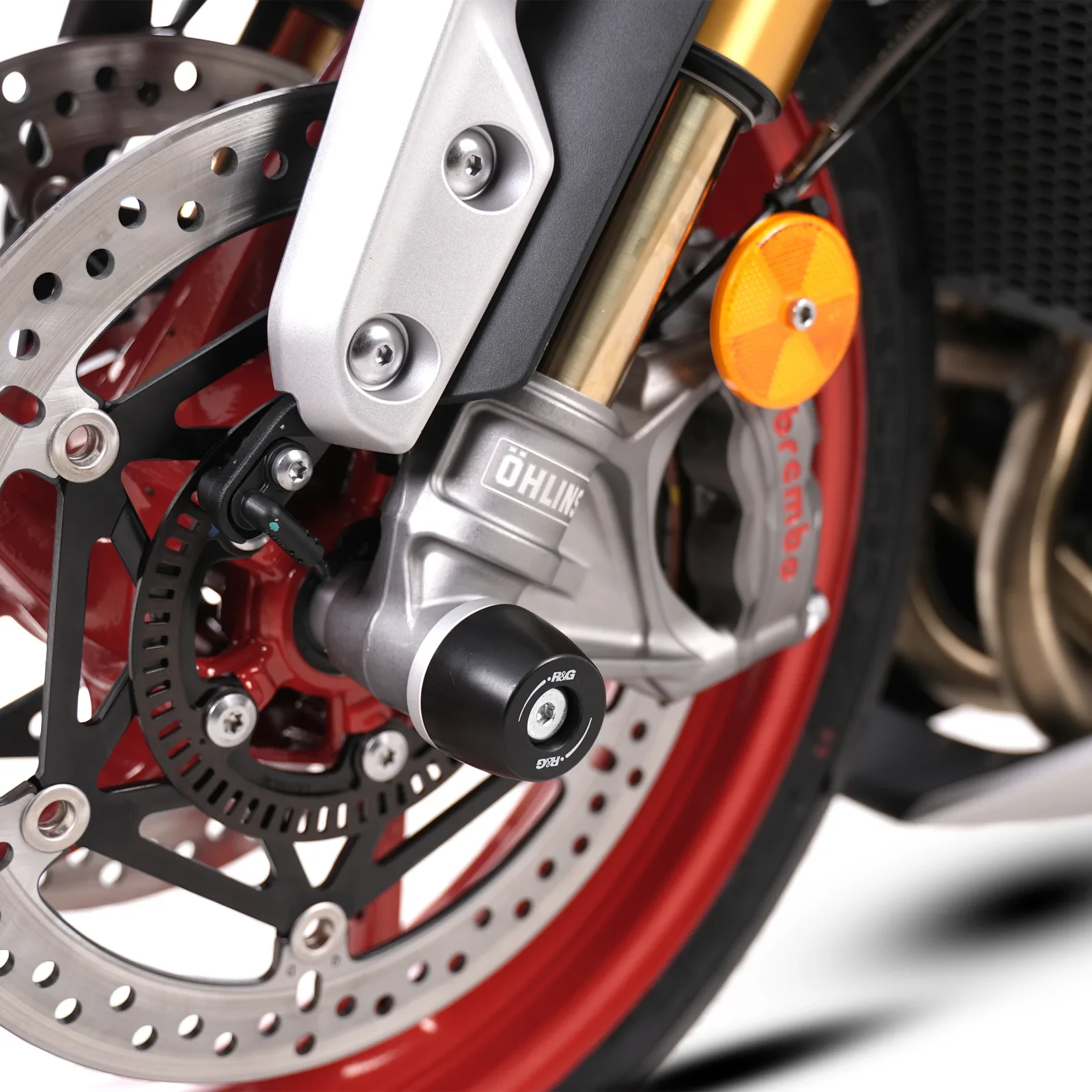 R&G Протектори за предна вилка APEX за Triumph Trident 660 (2021+), Tiger Sport 660 (2022+), Street Triple 765 RS (2023+) и др.