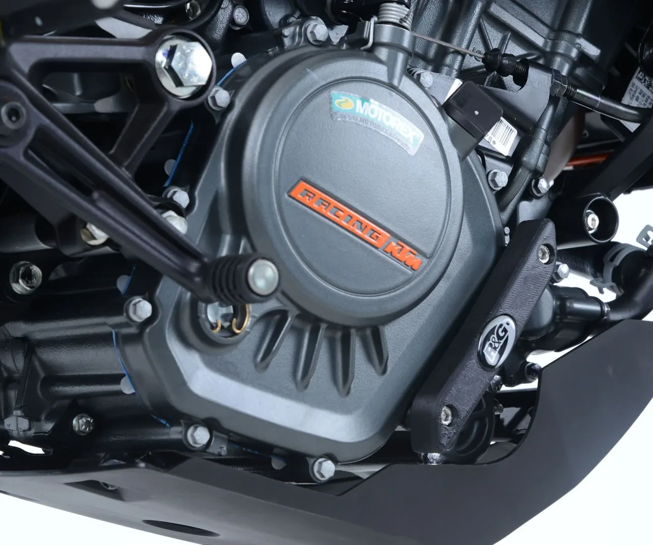 R&G Слайдер за двигател (дясна страна) за KTM 125 Duke (2017–2023), Husqvarna Svartpilen 125 (2021–2023)