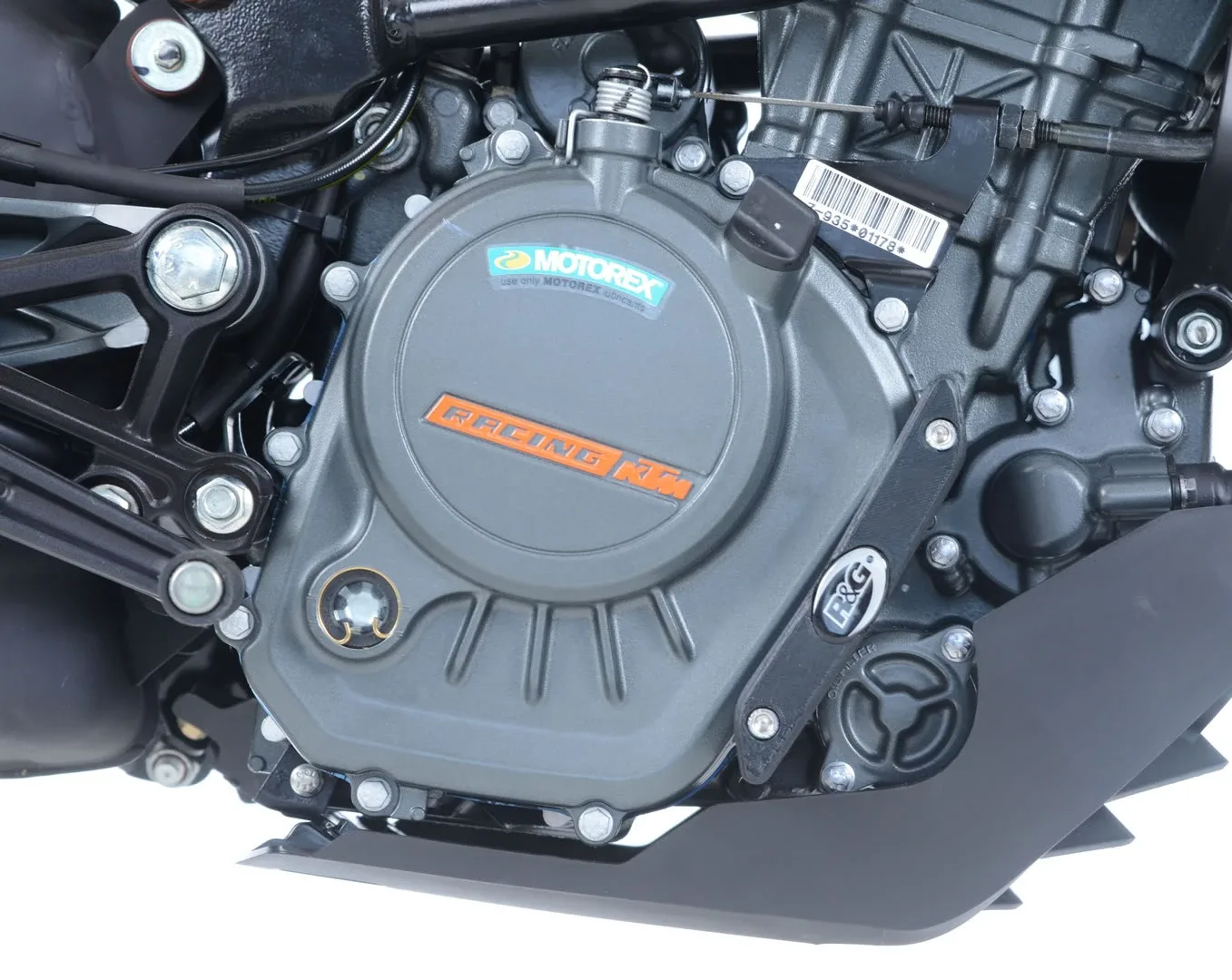 R&G Слайдер за двигател (дясна страна) за KTM 125 Duke (2017–2023), Husqvarna Svartpilen 125 (2021–2023)