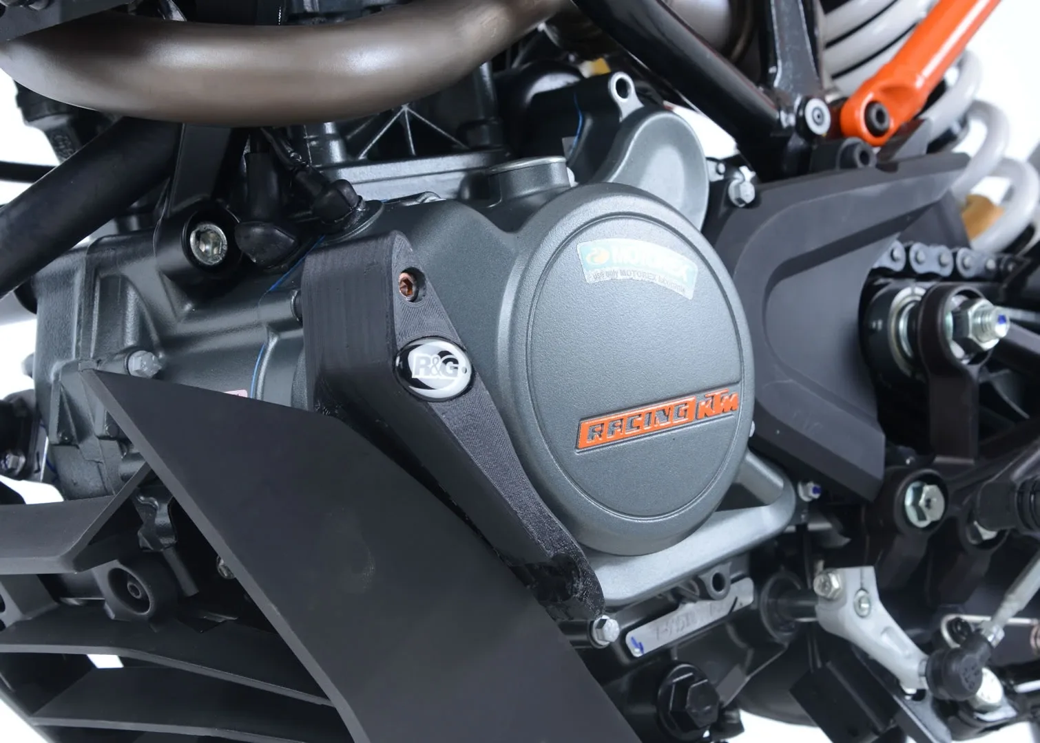 R&G Слайдер за двигател (лява страна) за KTM 125 Duke (2017–2023), Husqvarna Svartpilen 125 (2021–2023)