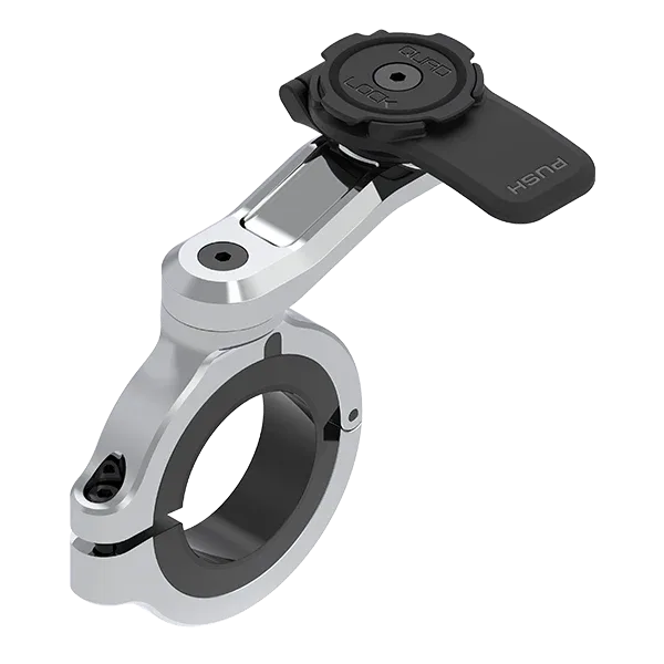 Стойка за телефон за кормило с голям диаметър Quad Lock Handlebar Mount PRO Chrome Large