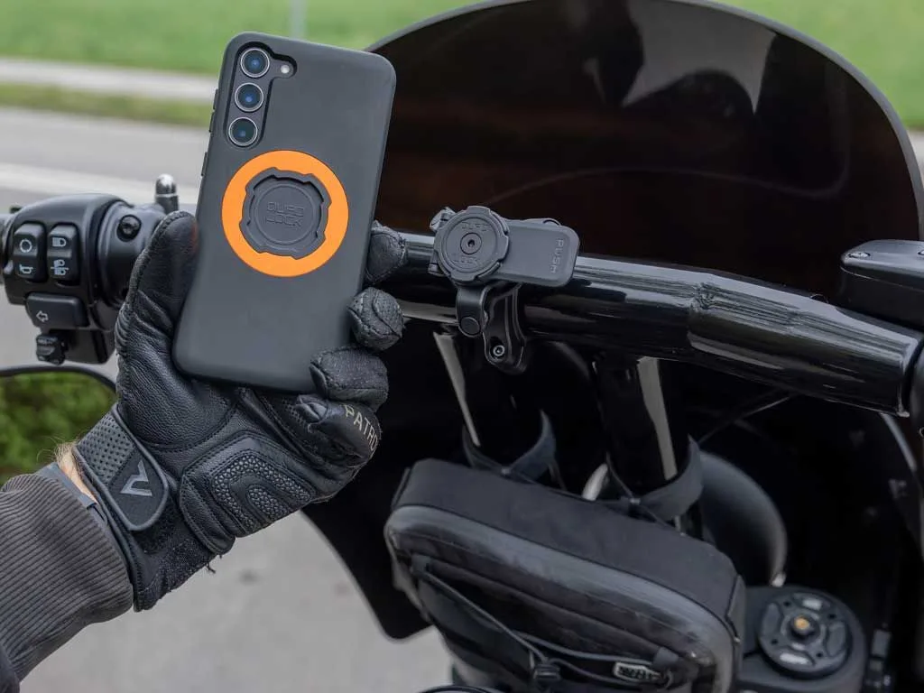 Стойка за телефон за кормило с голям диаметър Quad Lock Handlebar Mount PRO Large
