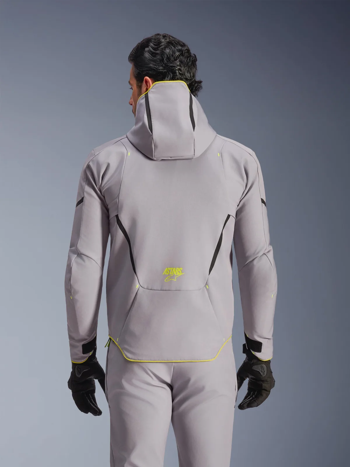Текстилно яке Alpinestars Aeroshell Waterproof Mid Gray Yellow Fluo