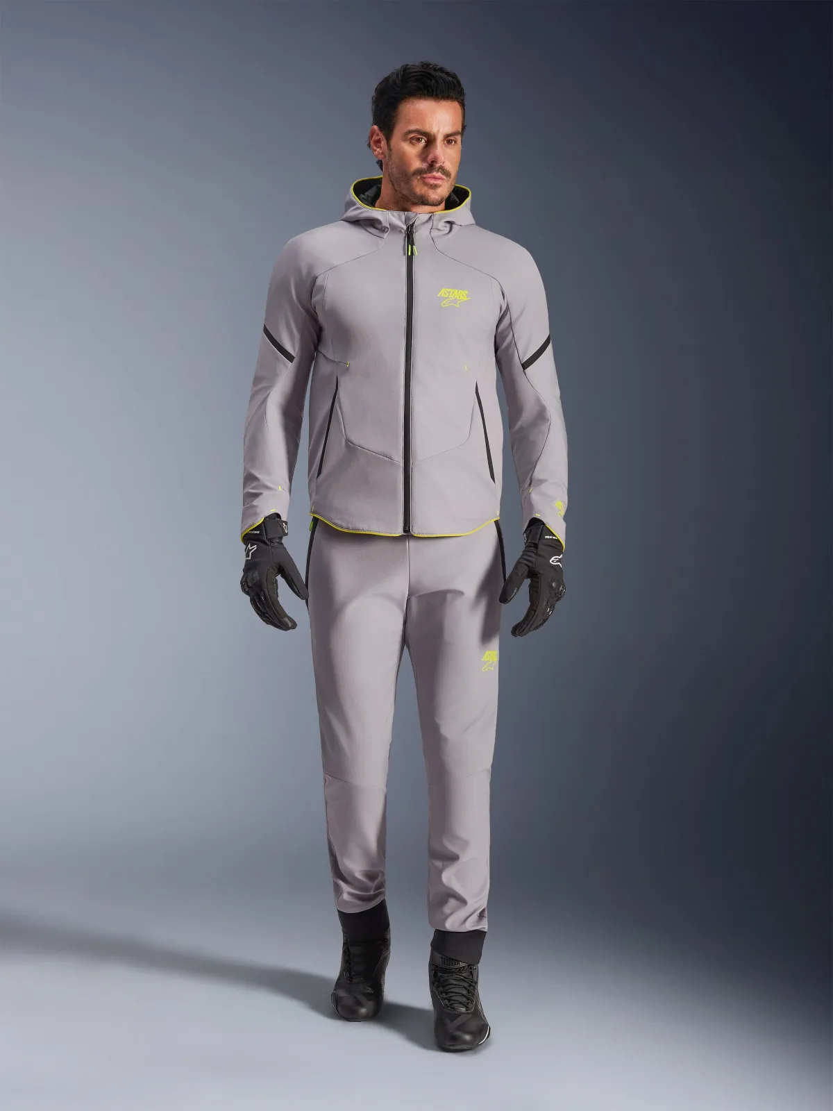Текстилно яке Alpinestars Aeroshell Waterproof Mid Gray Yellow Fluo