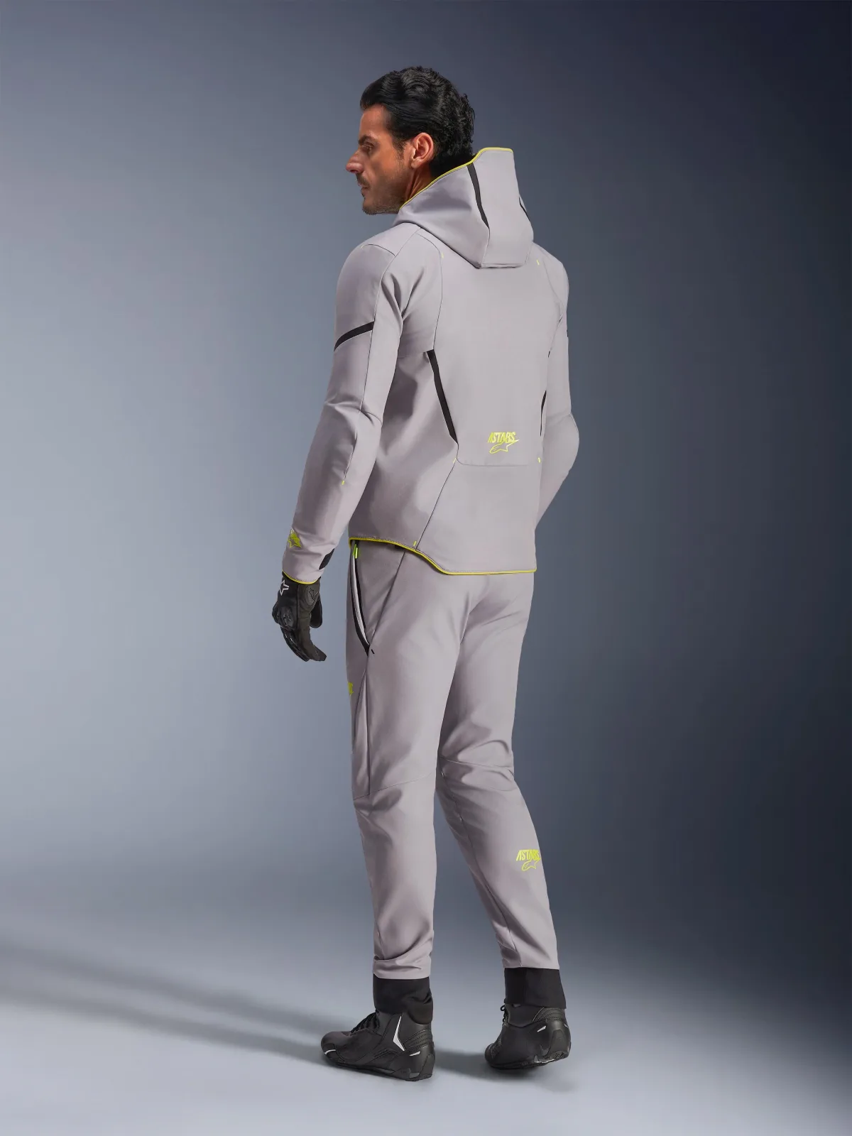 Текстилно яке Alpinestars Aeroshell Waterproof Mid Gray Yellow Fluo