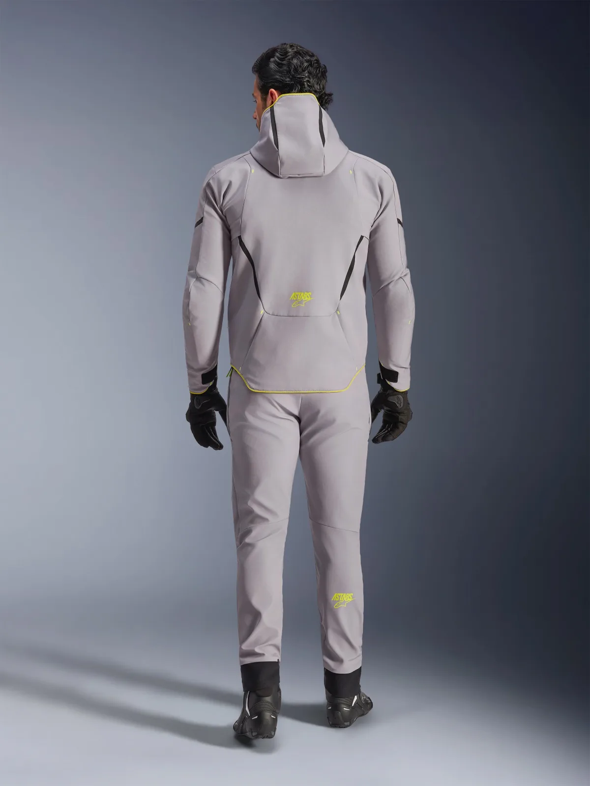 Текстилно яке Alpinestars Aeroshell Waterproof Mid Gray Yellow Fluo
