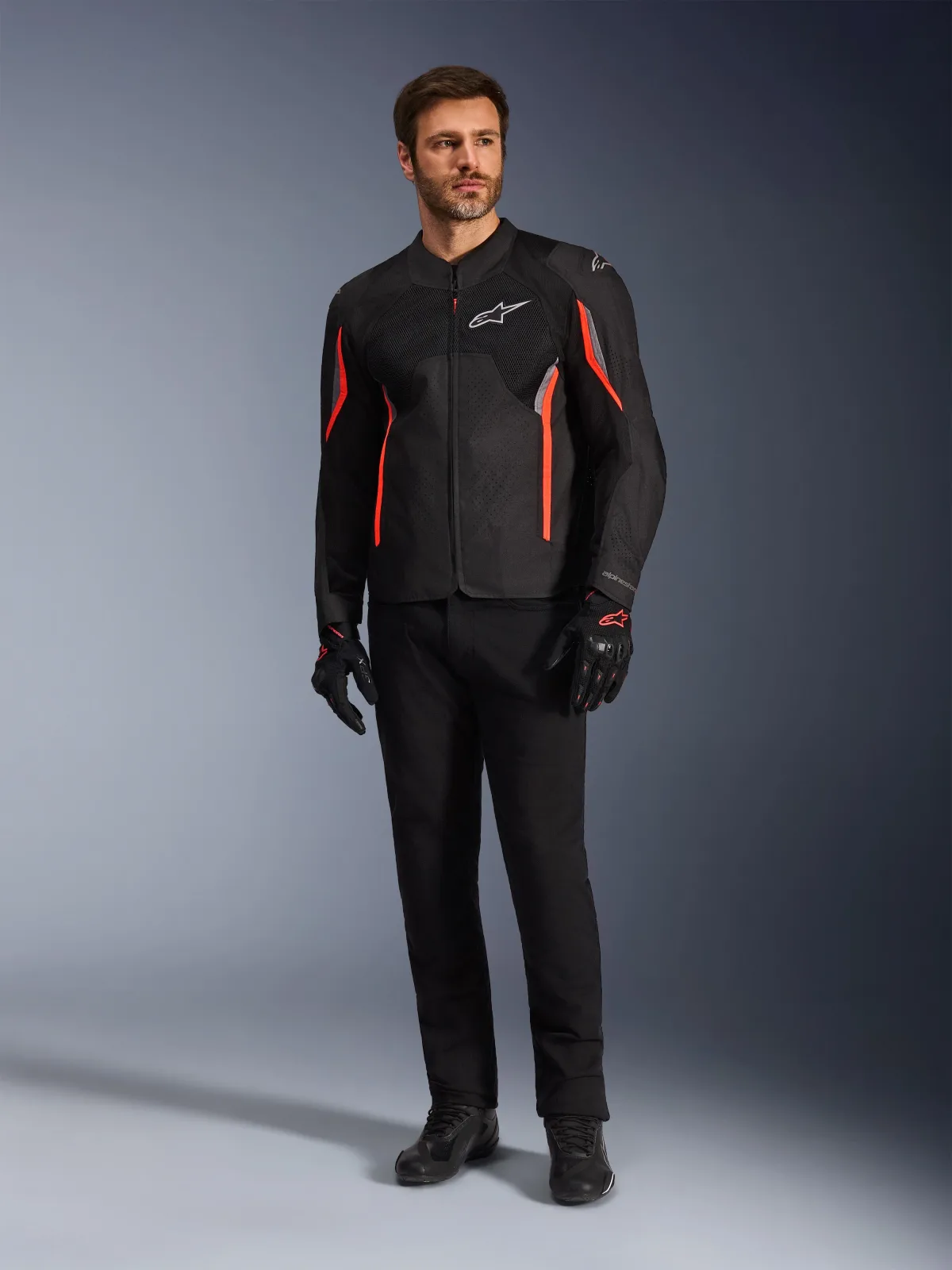 Текстилно яке Alpinestars AST V3 Air Black Dark Gray Red Fluo