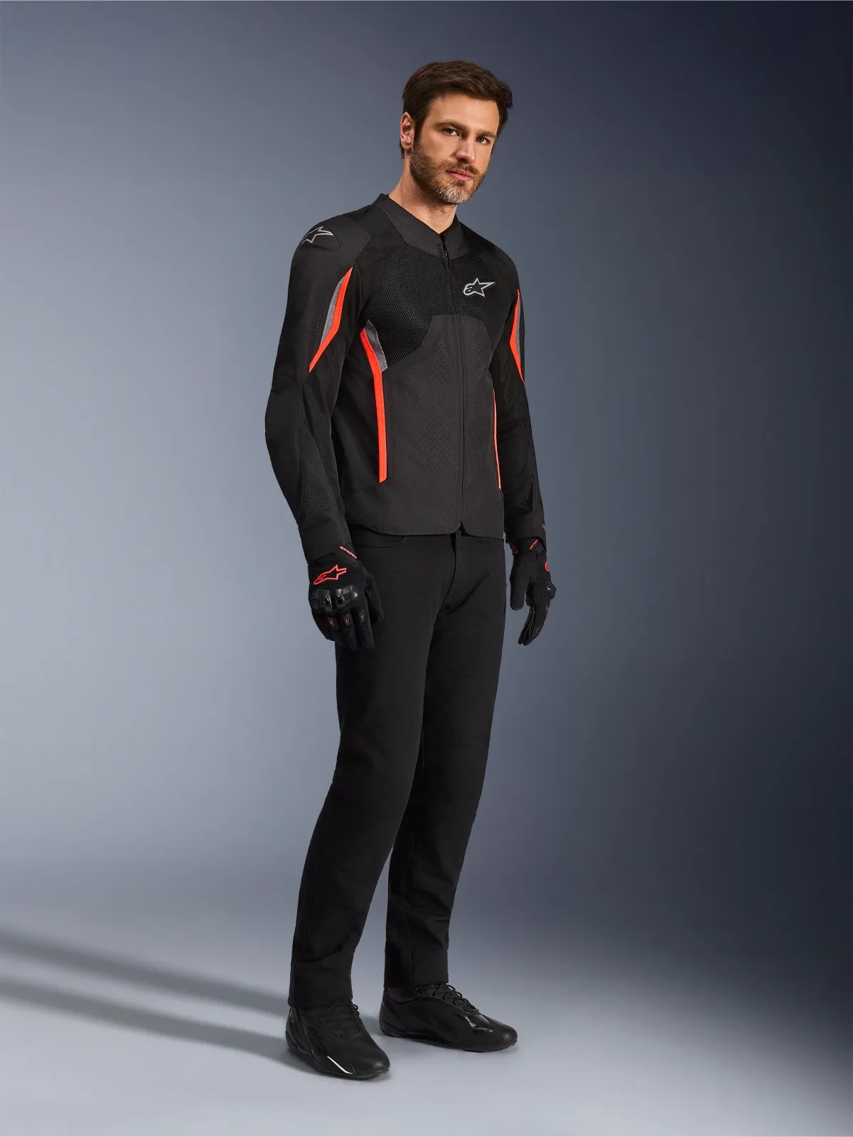 Текстилно яке Alpinestars AST V3 Air Black Dark Gray Red Fluo
