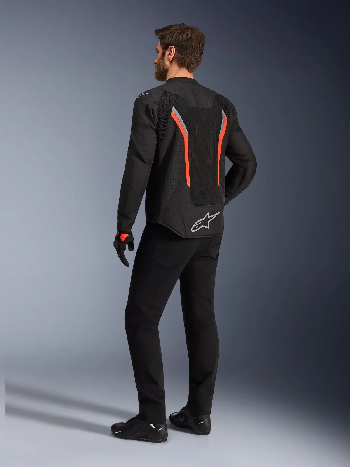 Текстилно яке Alpinestars AST V3 Air Black Dark Gray Red Fluo