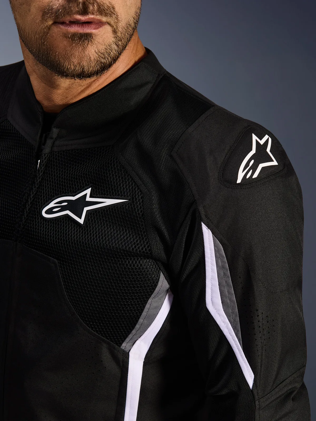 Текстилно яке Alpinestars AST V3 Air Black Dark Gray White