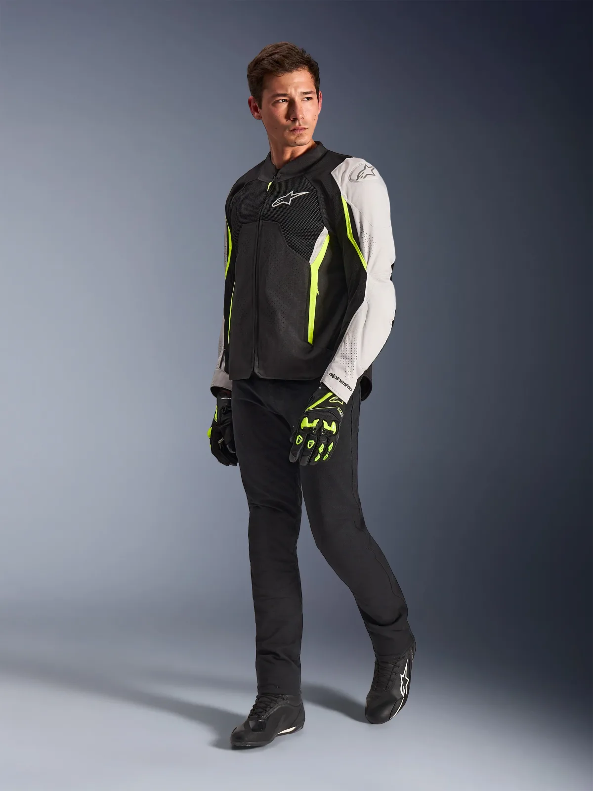 Текстилно яке Alpinestars AST V3 Air Black Silver Yellow Fluo