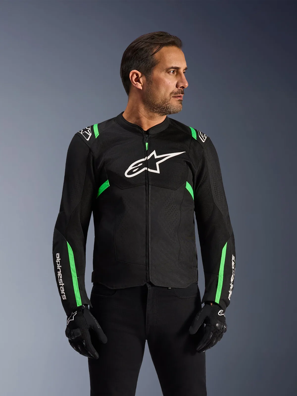 Текстилно яке Alpinestars T-SPS Air V2 Black Fluo Green