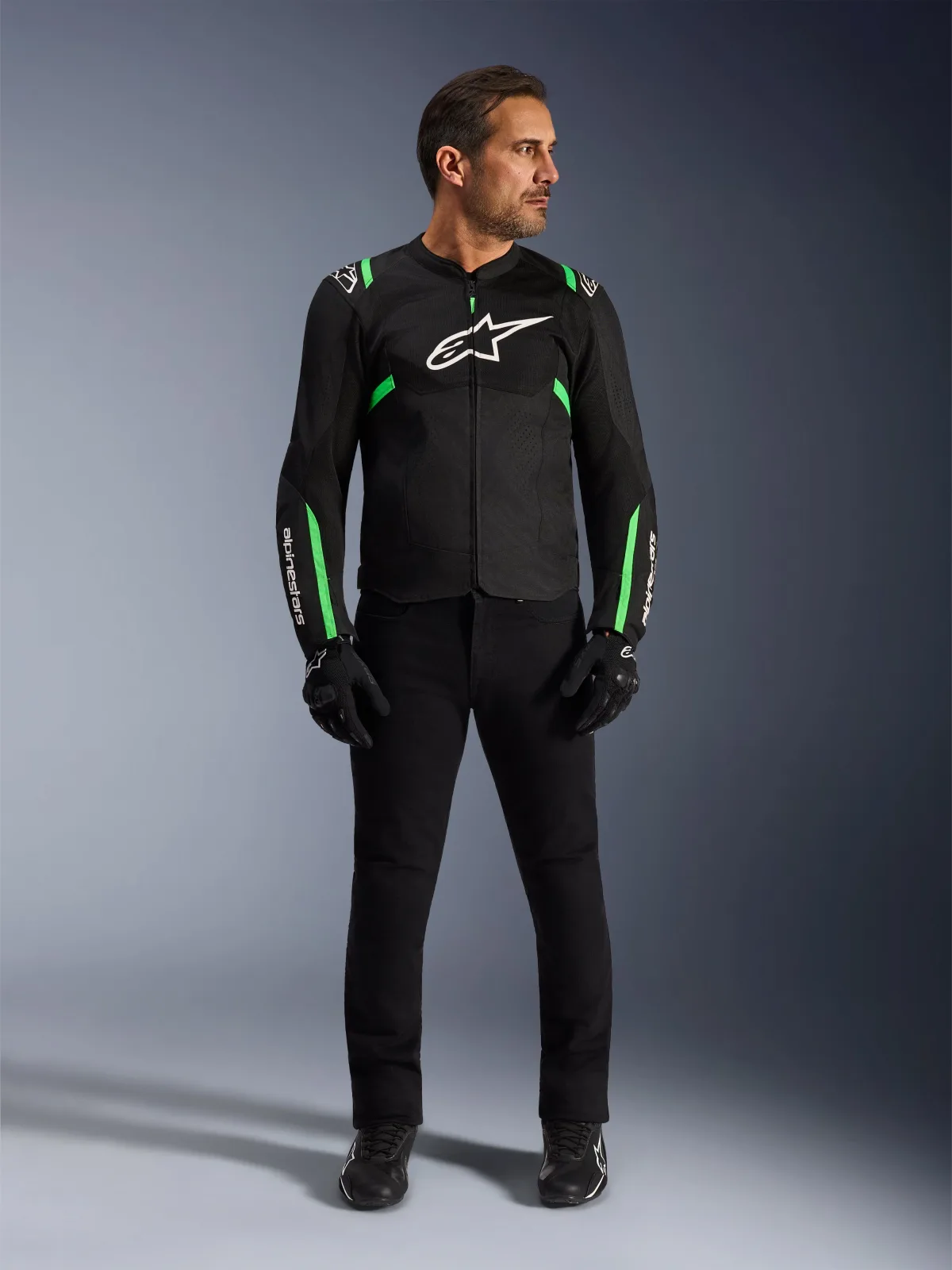 Текстилно яке Alpinestars T-SPS Air V2 Black Fluo Green