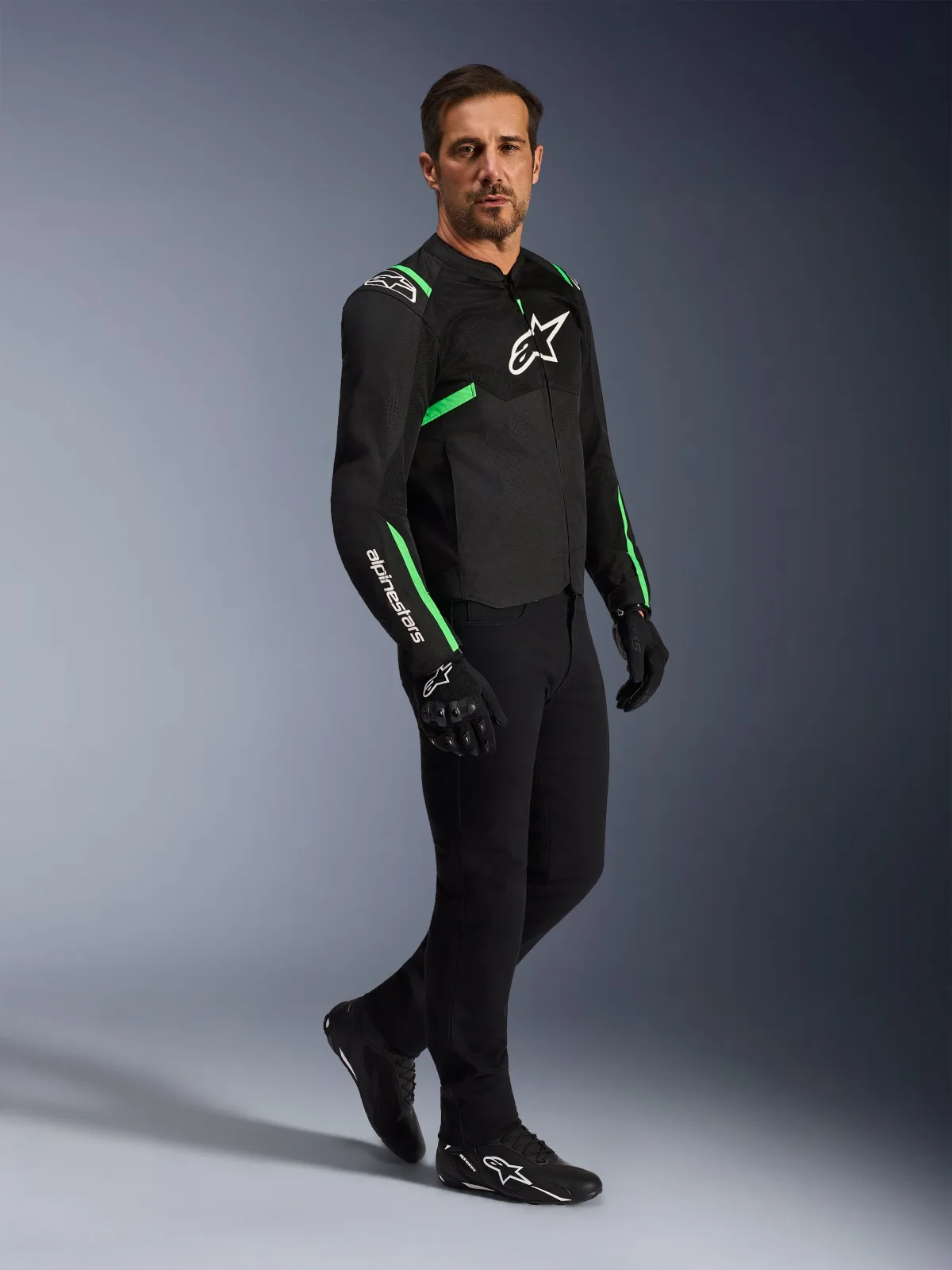 Текстилно яке Alpinestars T-SPS Air V2 Black Fluo Green