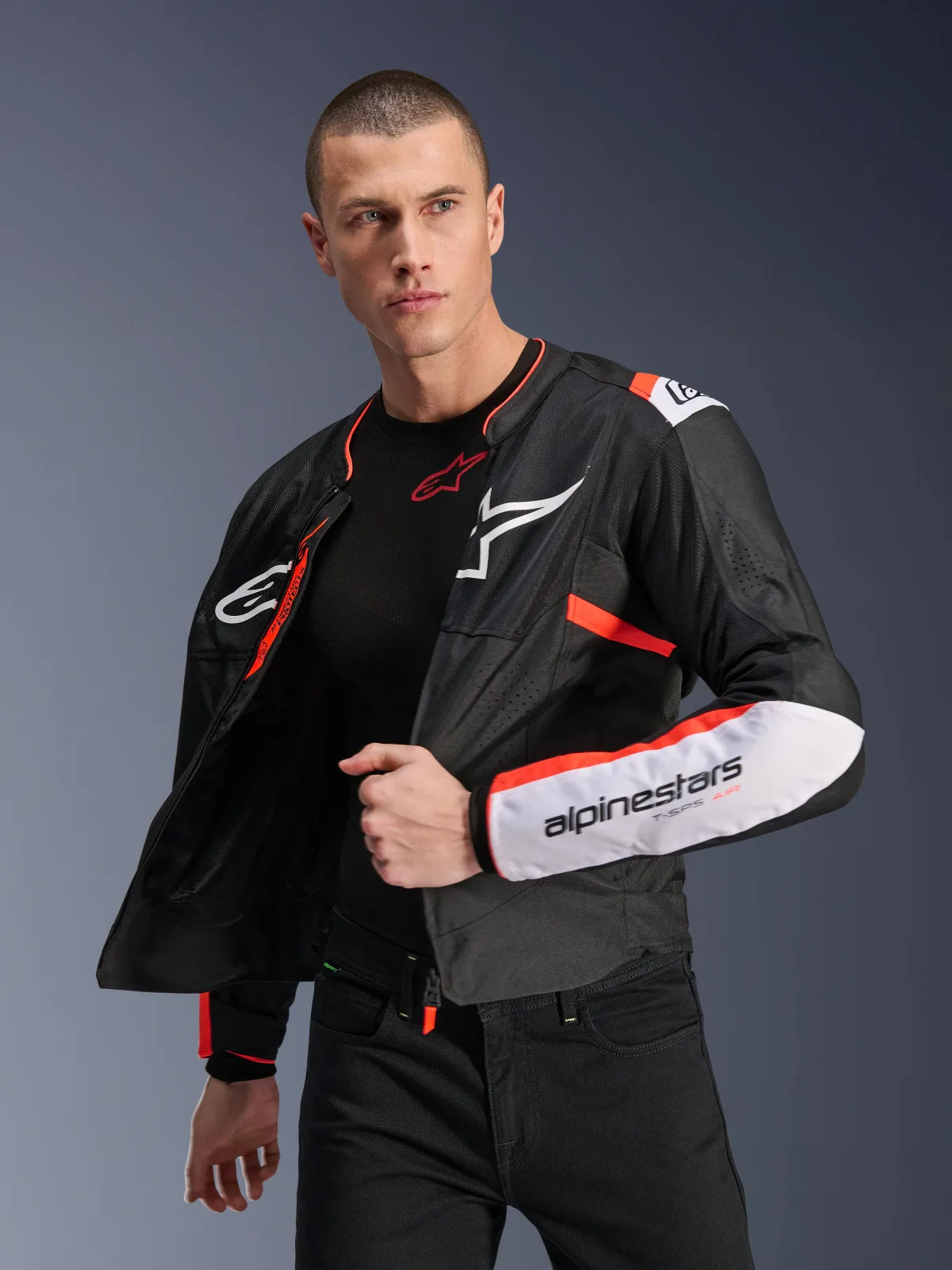 Текстилно яке Alpinestars T-SPS Air V2 Black White Red Fluo