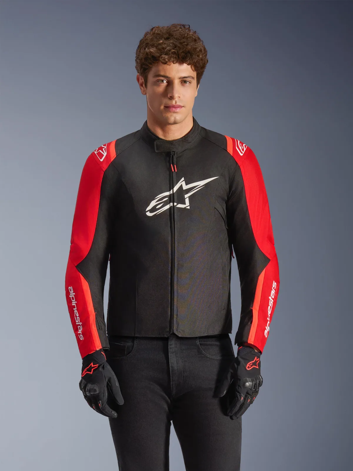 Текстилно яке Alpinestars T-SPS V2 Black Red Red Fluo