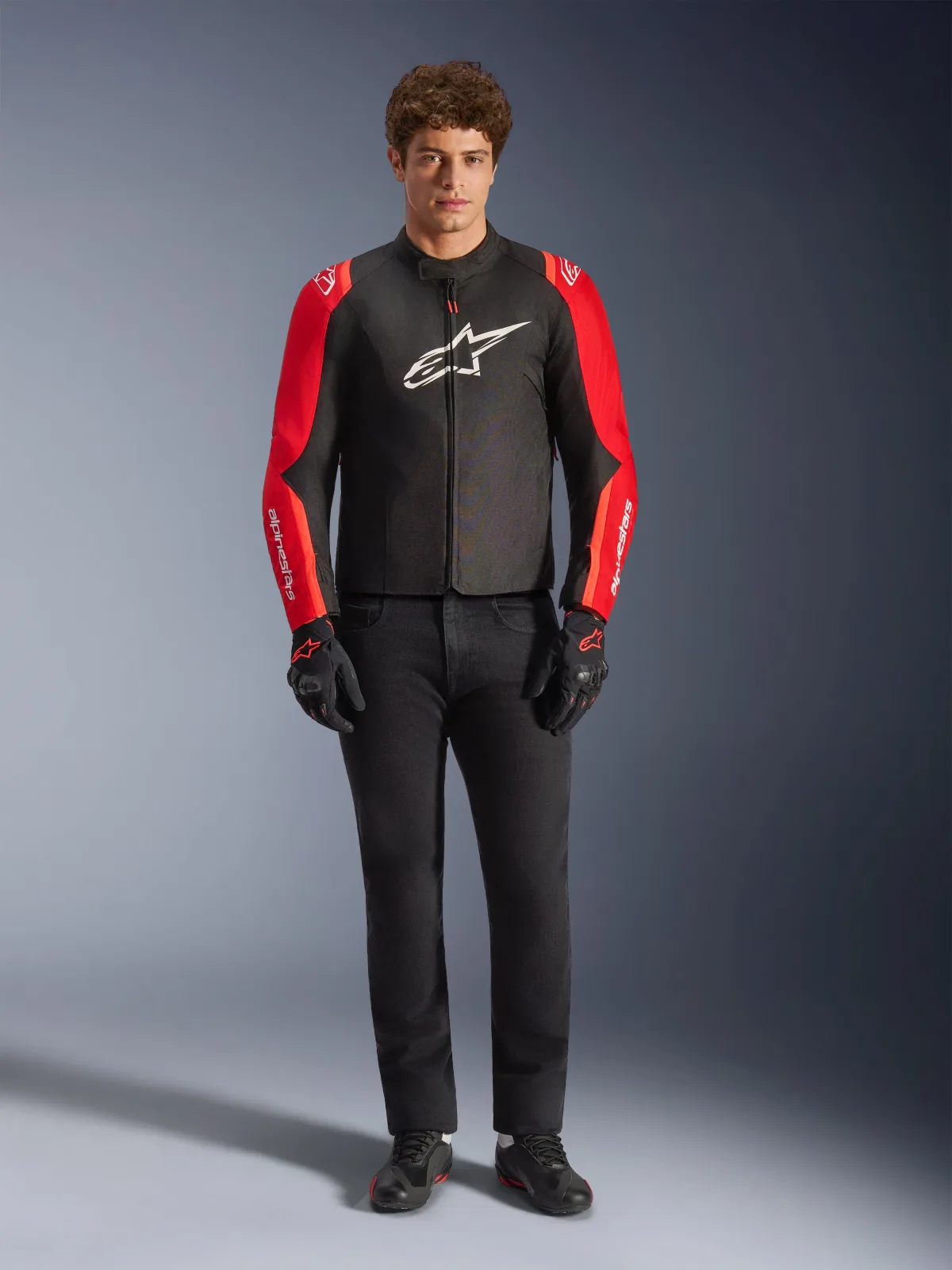 Текстилно яке Alpinestars T-SPS V2 Black Red Red Fluo